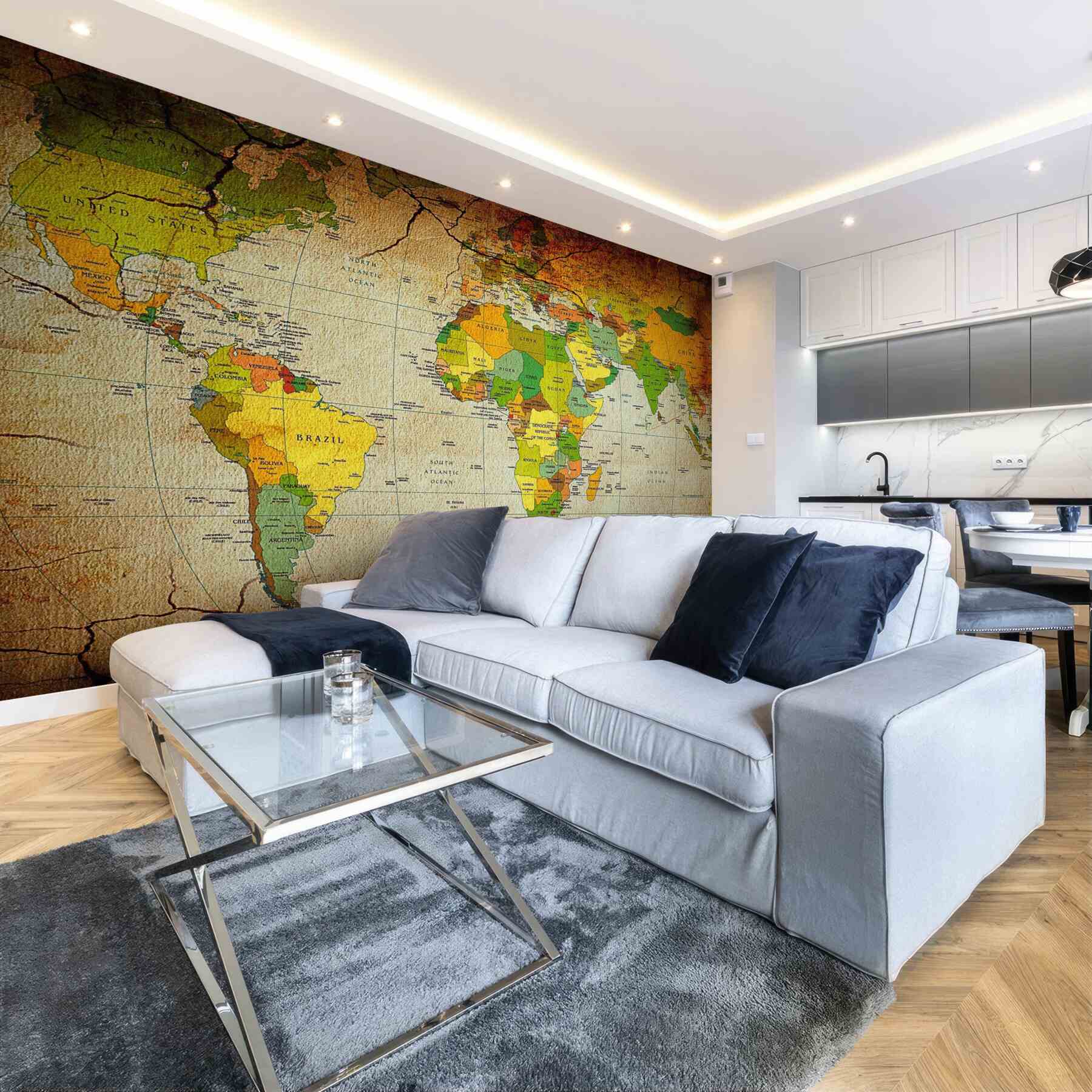 Fototapeta geograficzna mapa świata?v23