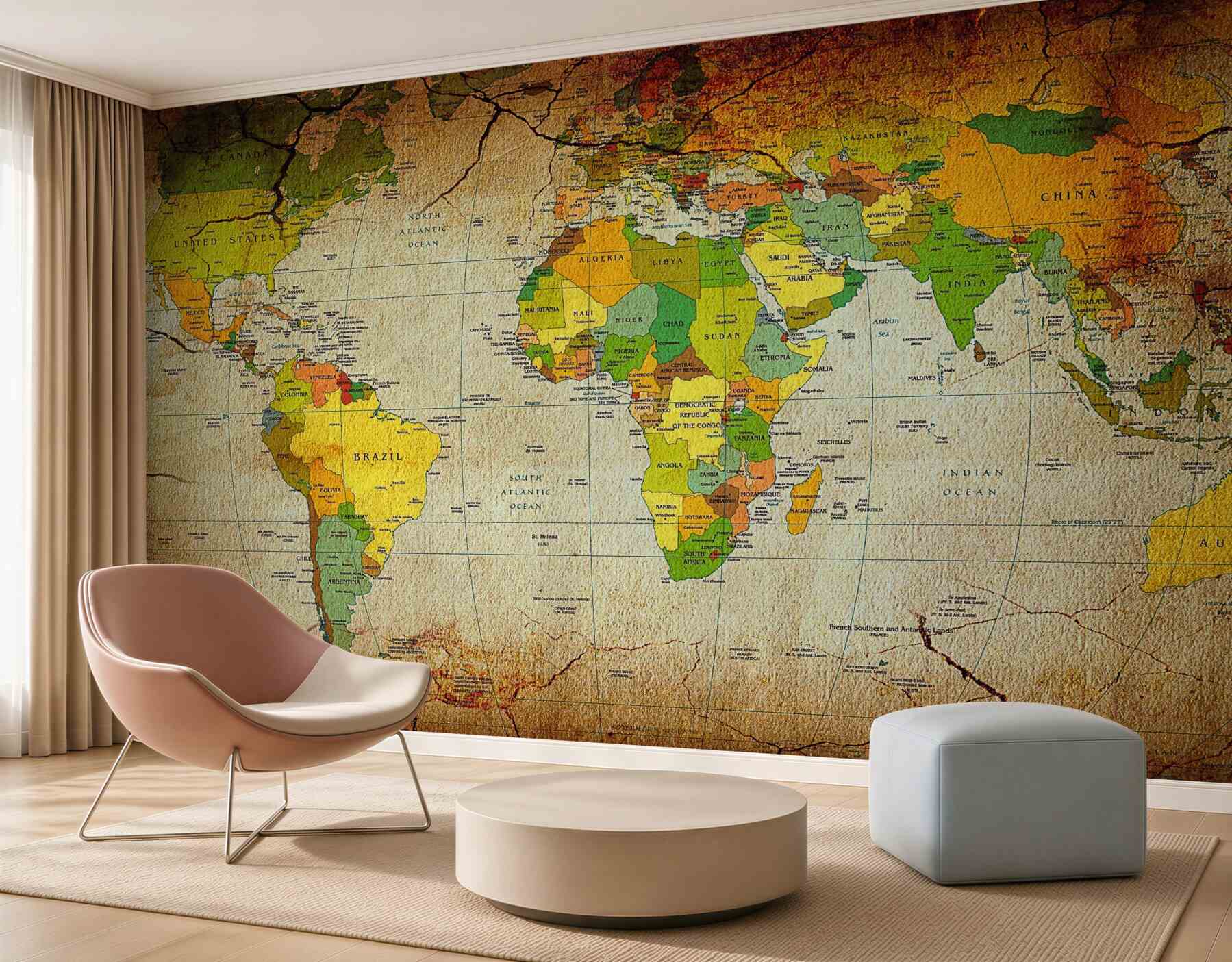 Fototapeta geograficzna mapa świata?v23