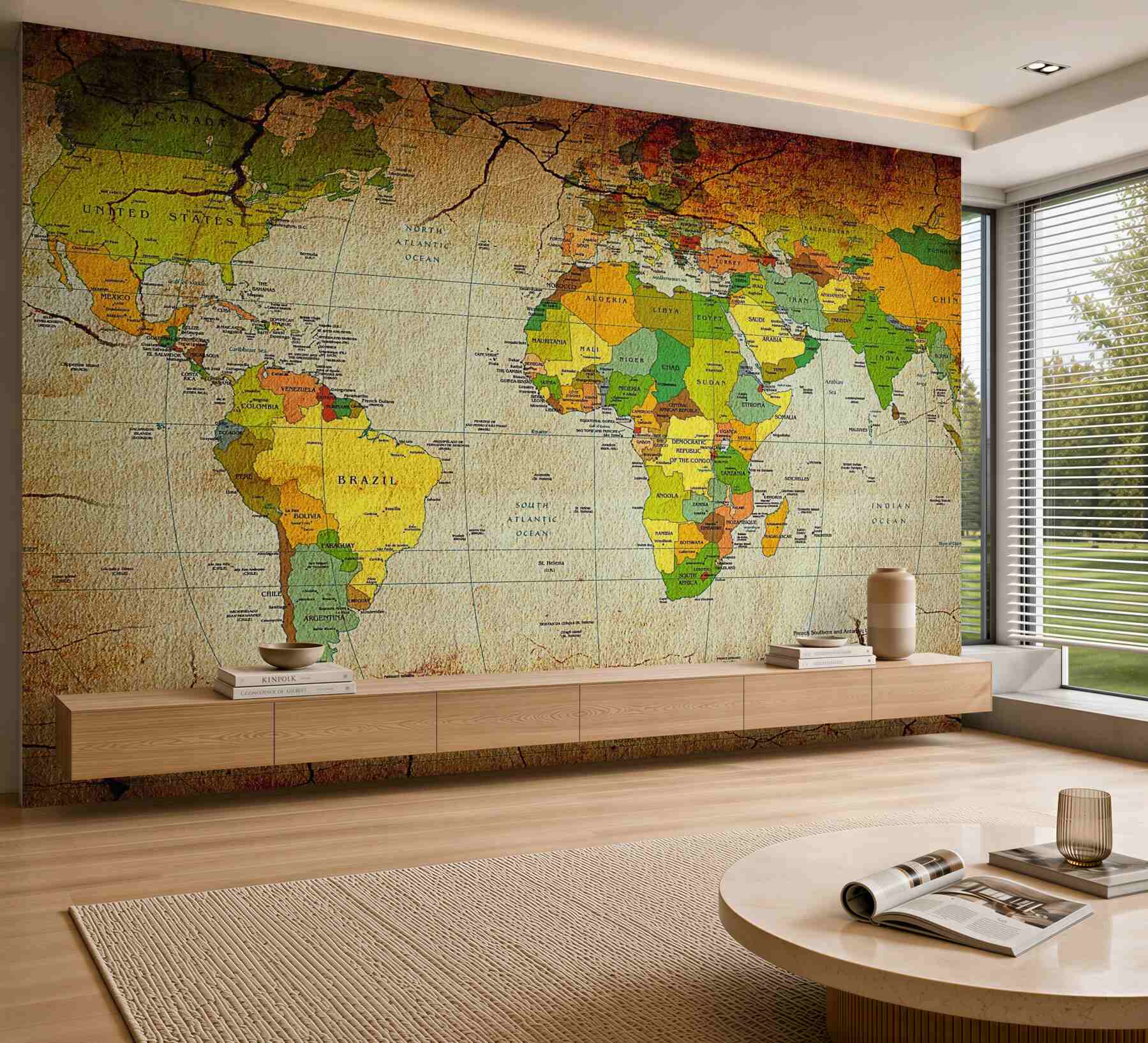 Fototapeta geograficzna mapa świata?v23