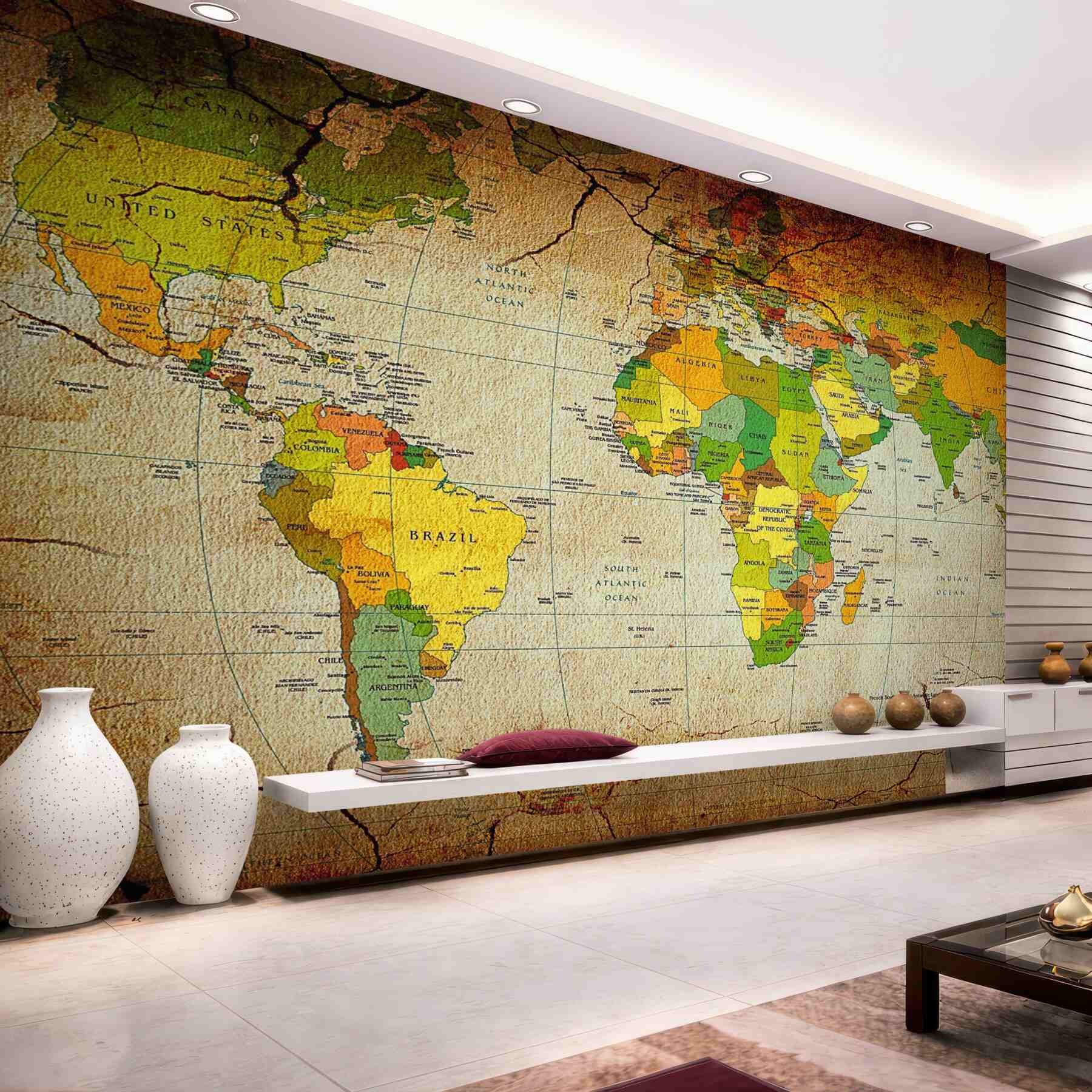Fototapeta geograficzna mapa świata?v23