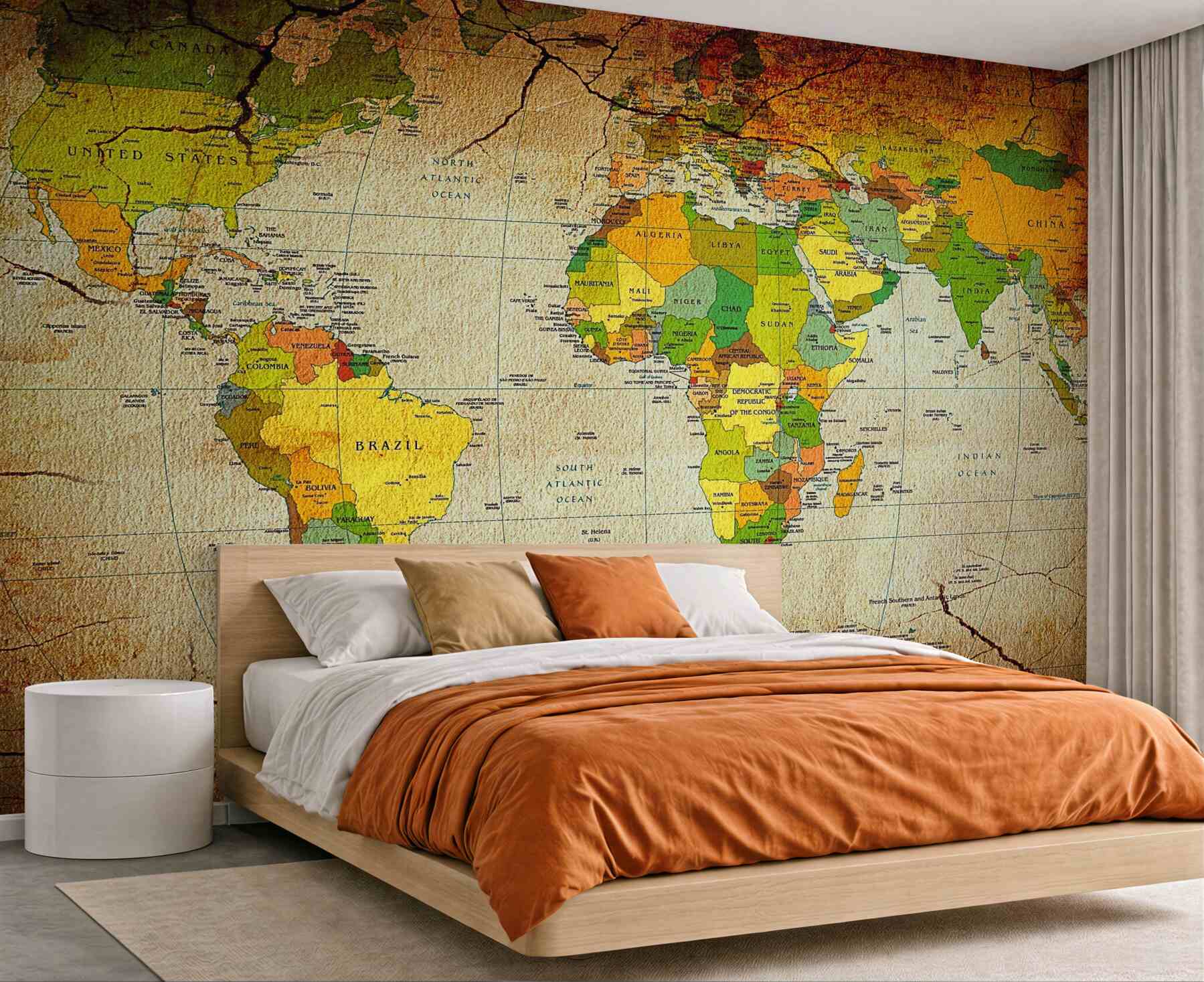 Fototapeta geograficzna mapa świata?v23