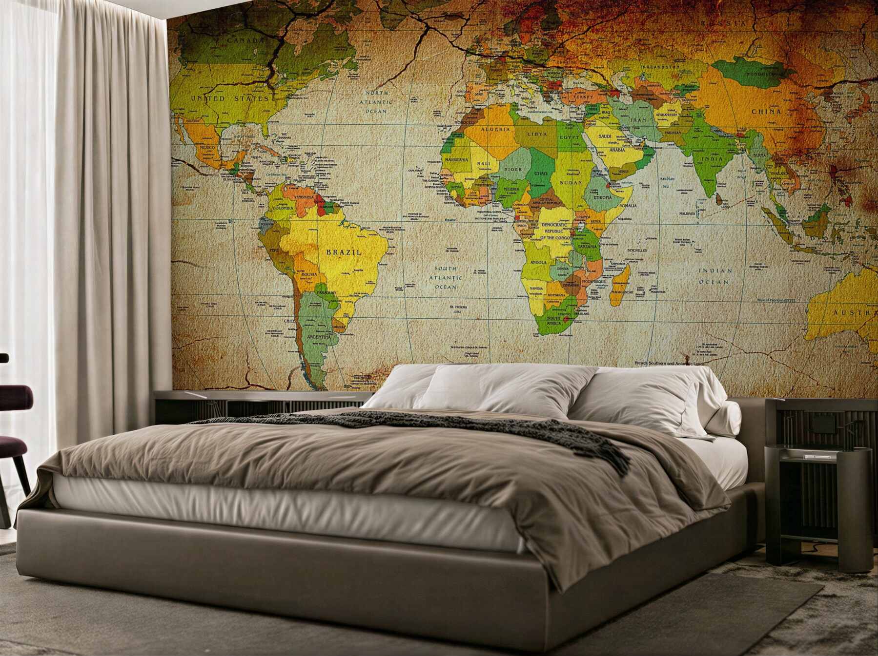 Fototapeta geograficzna mapa świata?v23