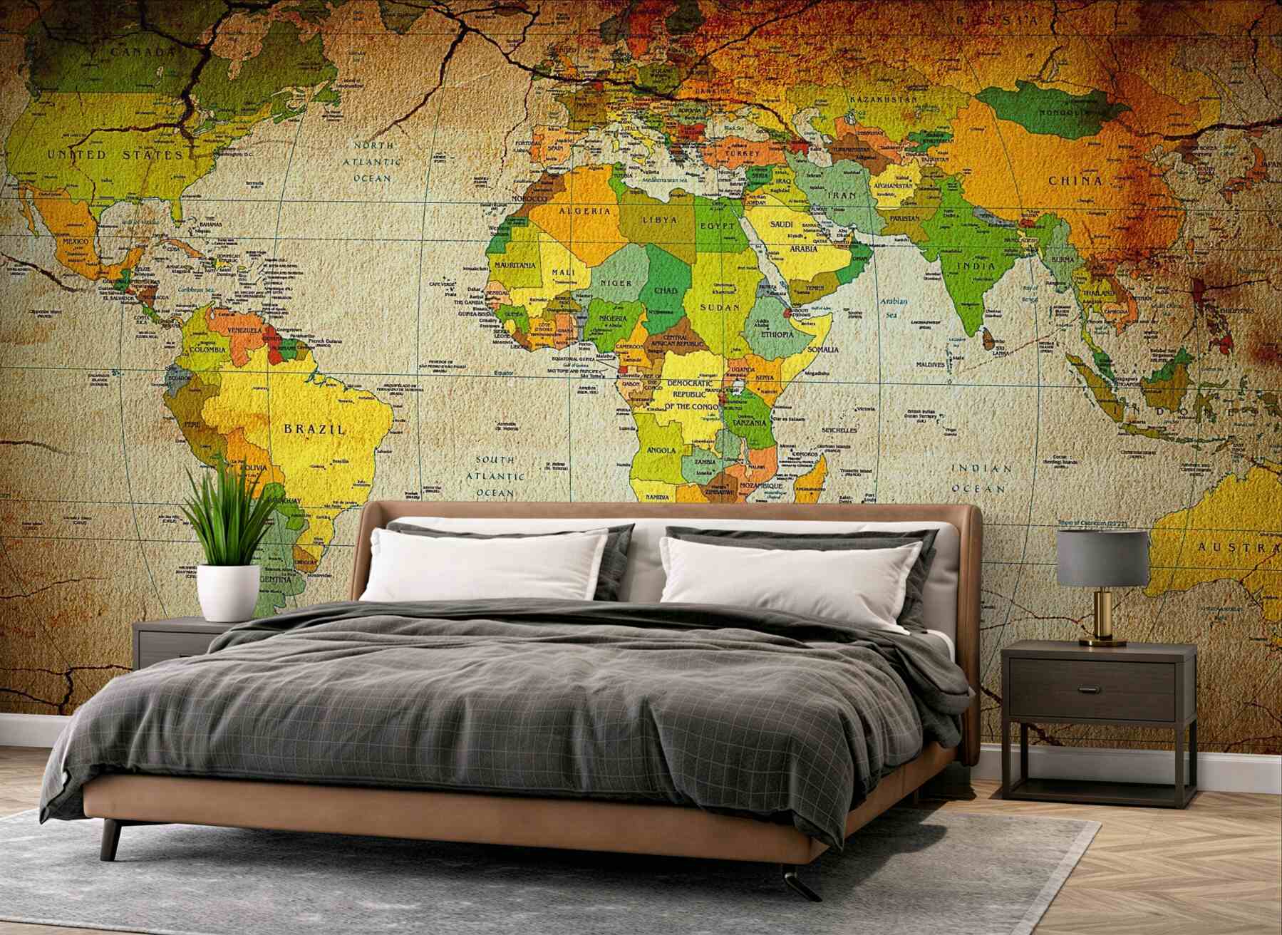 Fototapeta geograficzna mapa świata?v23
