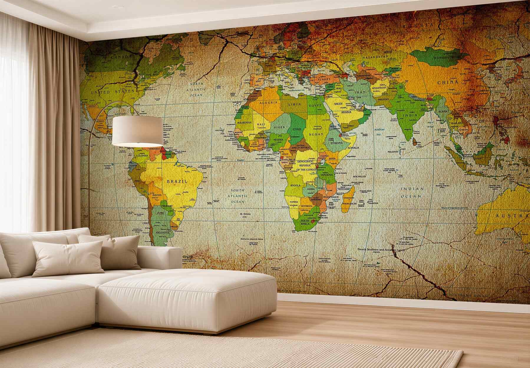 Fototapeta geograficzna mapa świata?v23