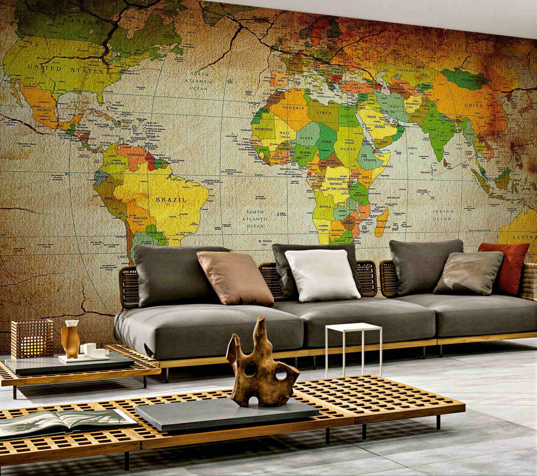 Fototapeta geograficzna mapa świata?v23