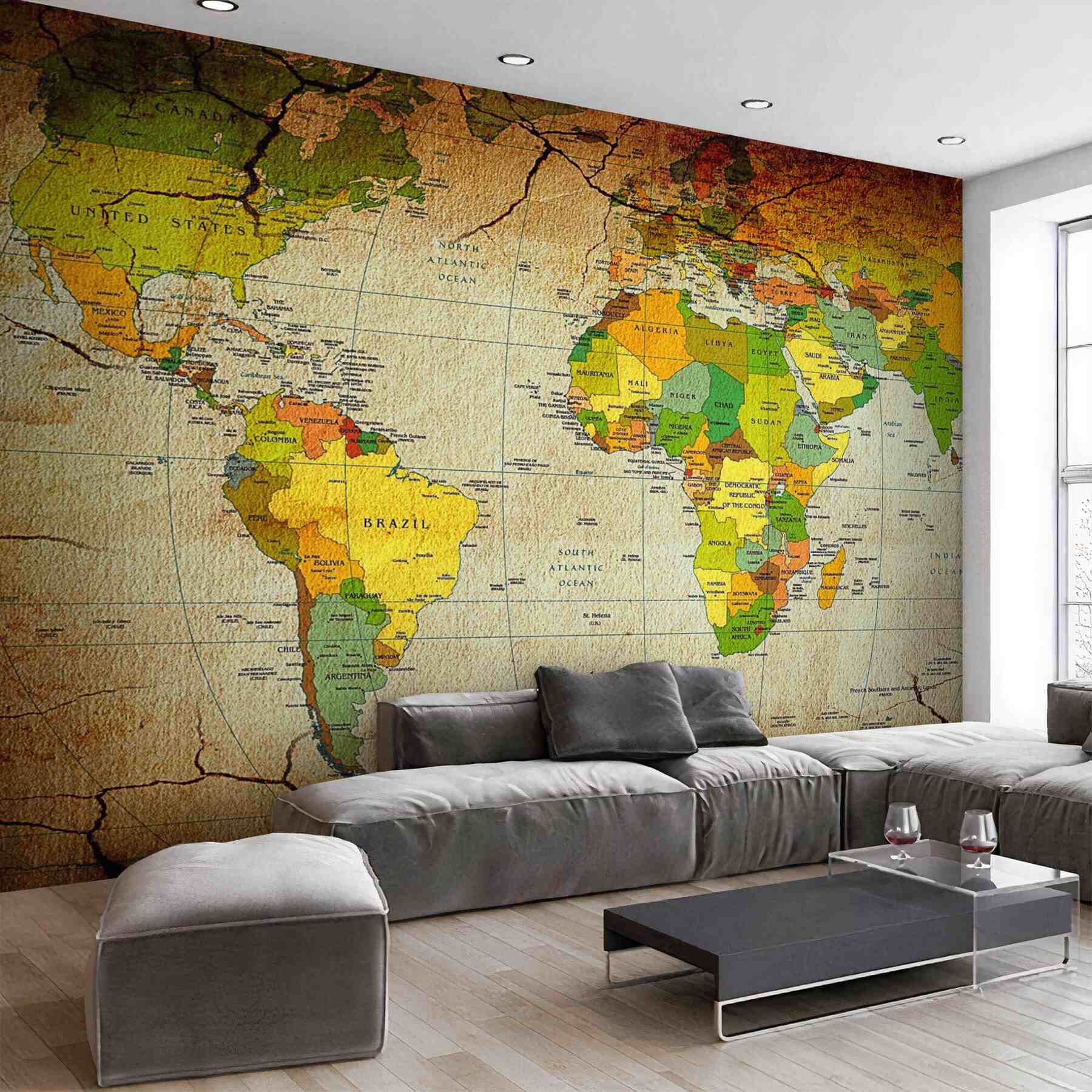 Fototapeta geograficzna mapa świata?v23