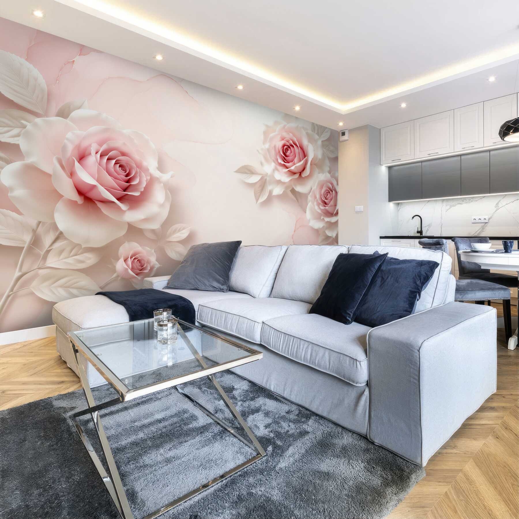 Fototapeta delikatna liliowa porcelanowa róża?v23