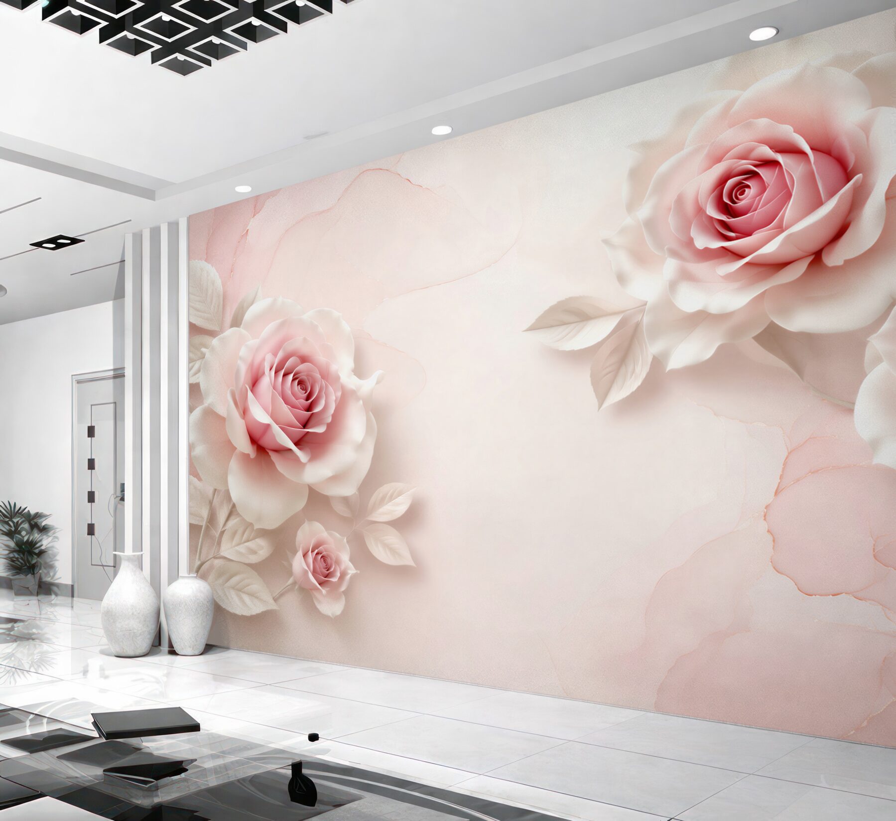 Fototapeta delikatna liliowa porcelanowa róża?v23