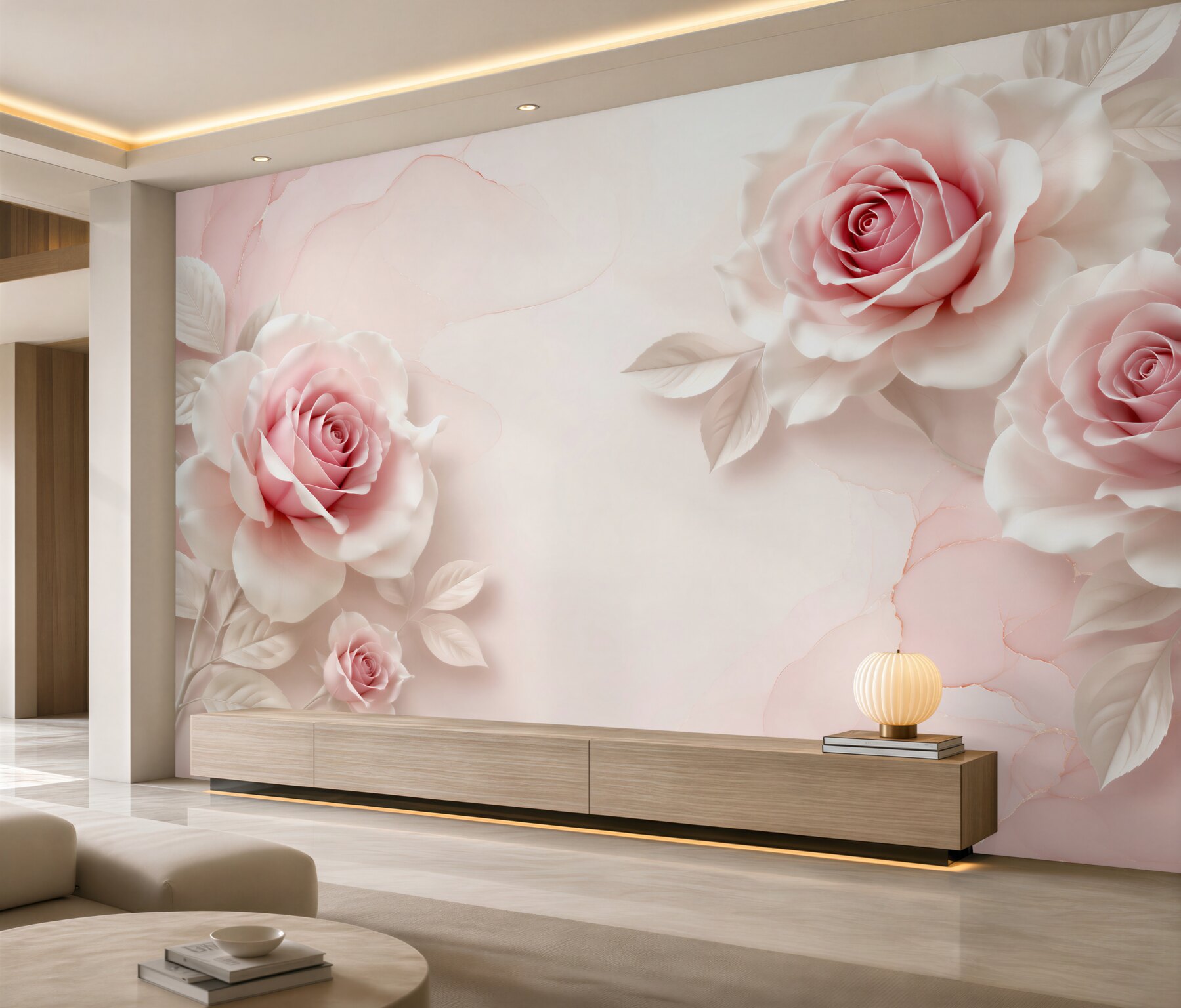 Fototapeta delikatna liliowa porcelanowa róża?v23
