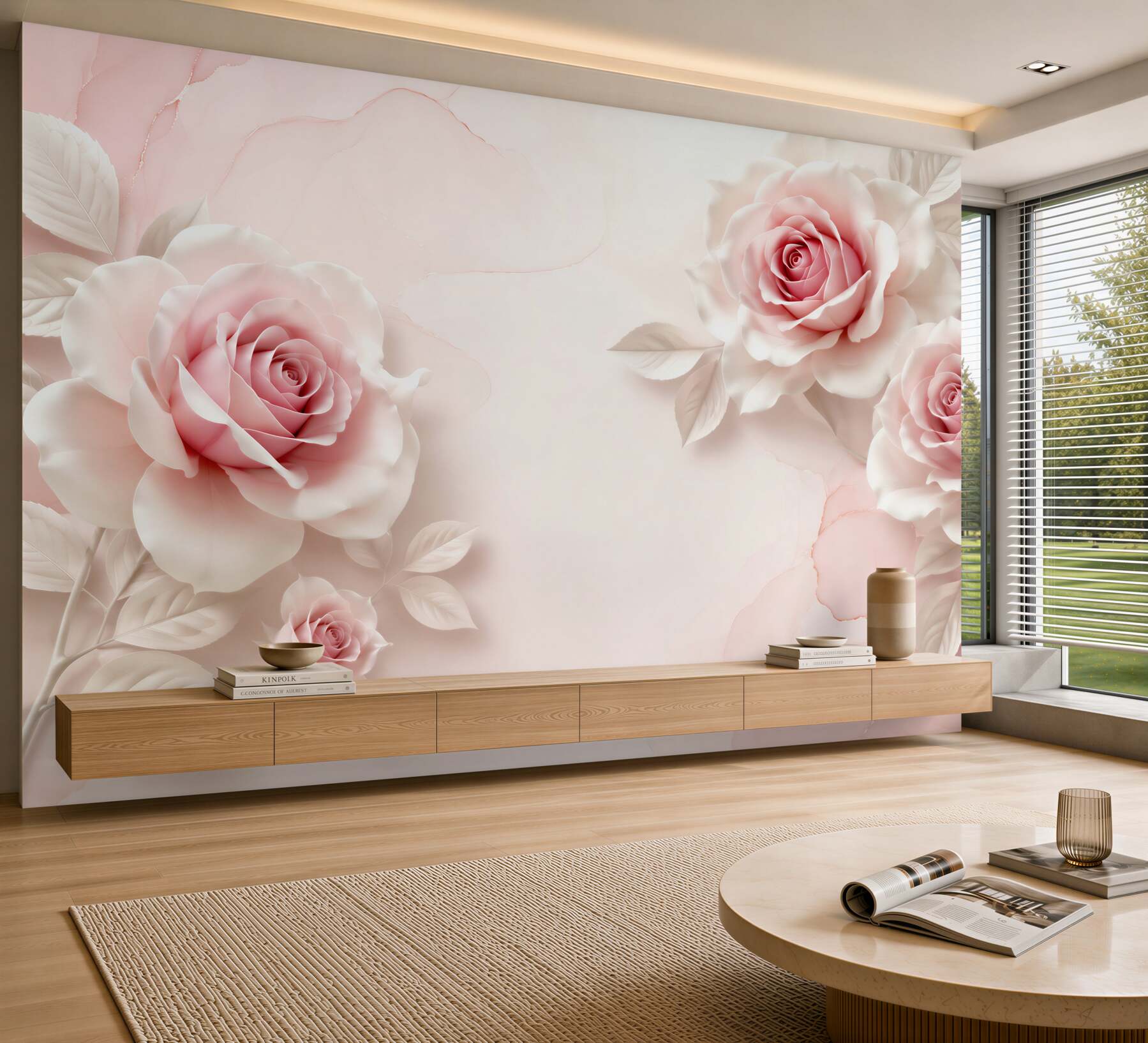 Fototapeta delikatna liliowa porcelanowa róża