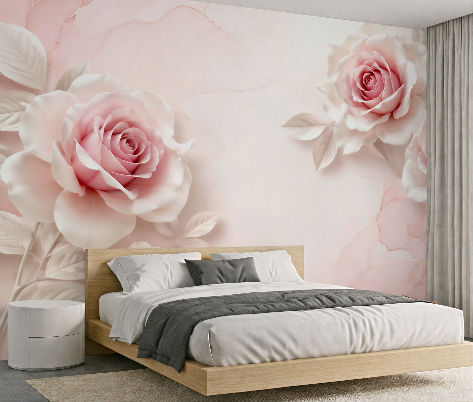 Fototapeta delikatna liliowa porcelanowa róża?v23