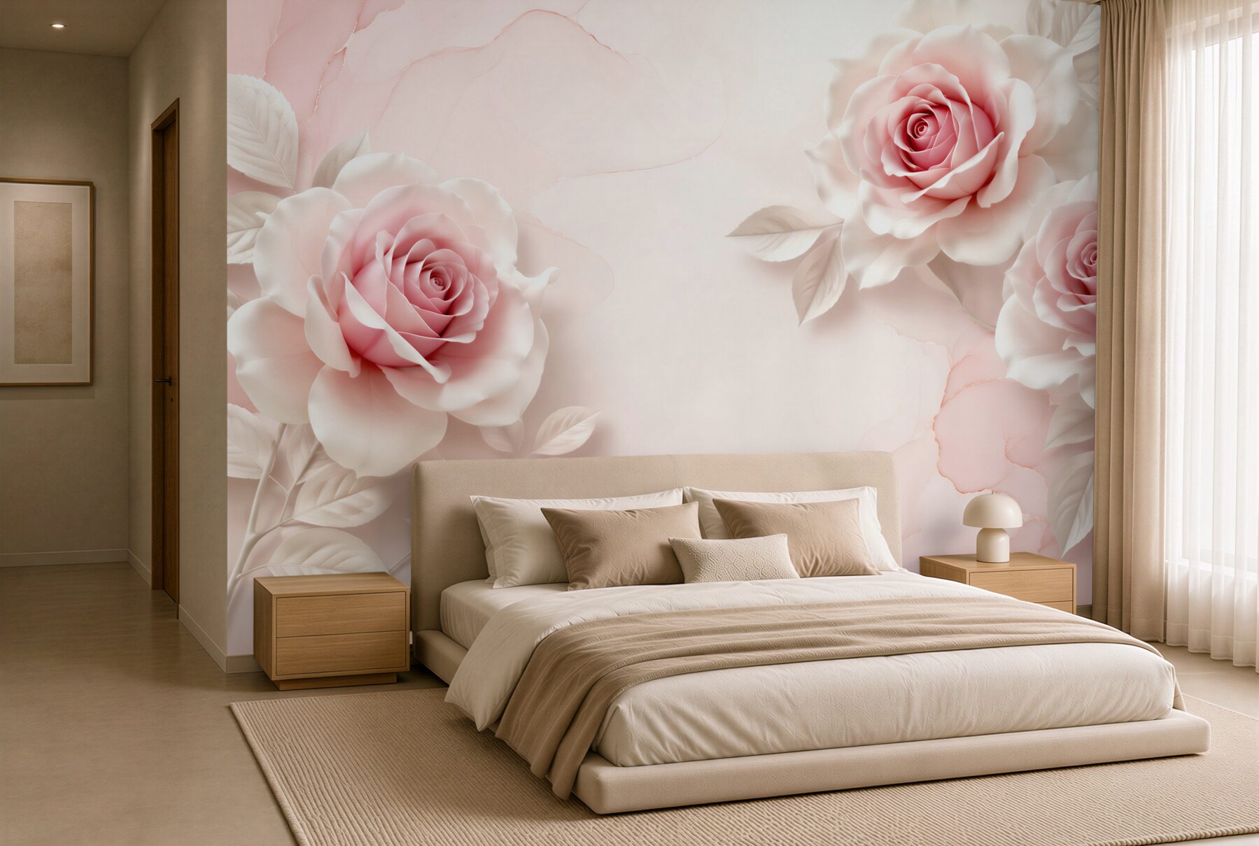 Fototapeta delikatna liliowa porcelanowa róża?v23