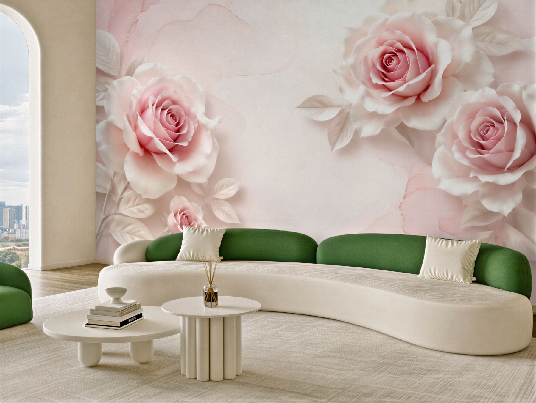 Fototapeta delikatna liliowa porcelanowa róża?v23