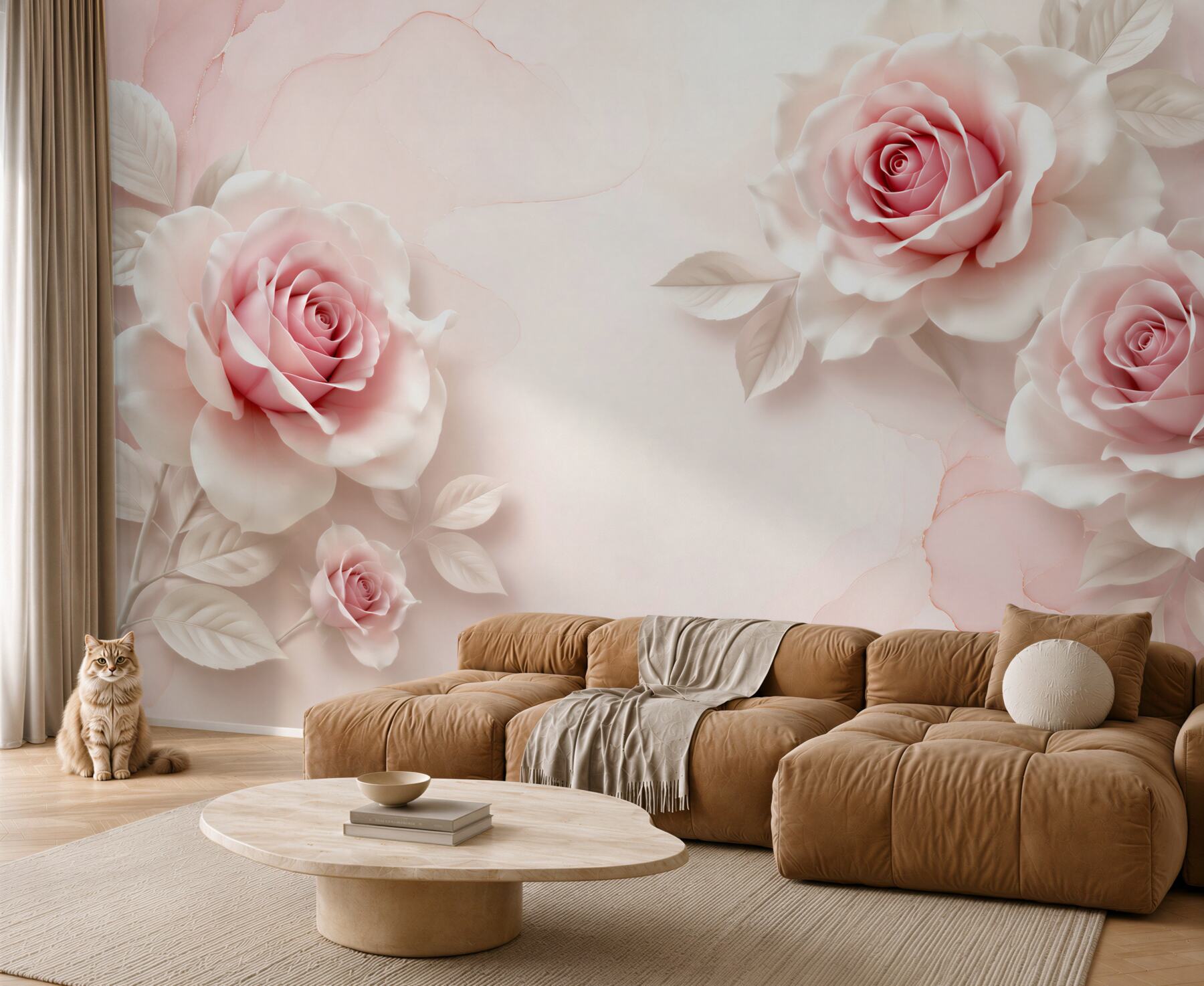 Fototapeta delikatna liliowa porcelanowa róża?v23