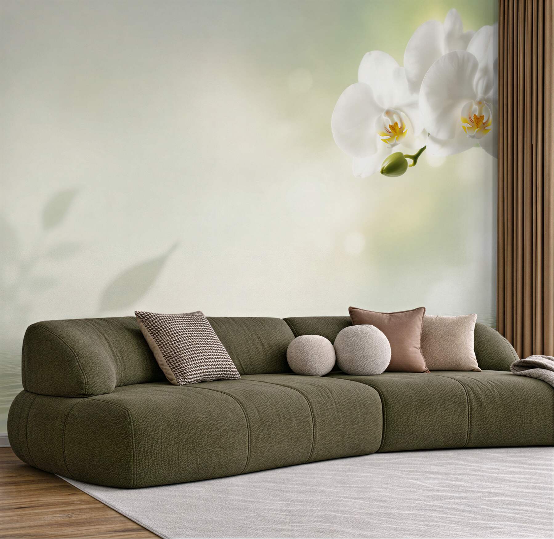 Fototapeta białe kwiaty orchidei w odbiciu w wodzie?v23