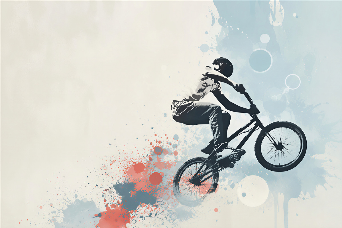 Fototapeta skok rowerzysty bmx