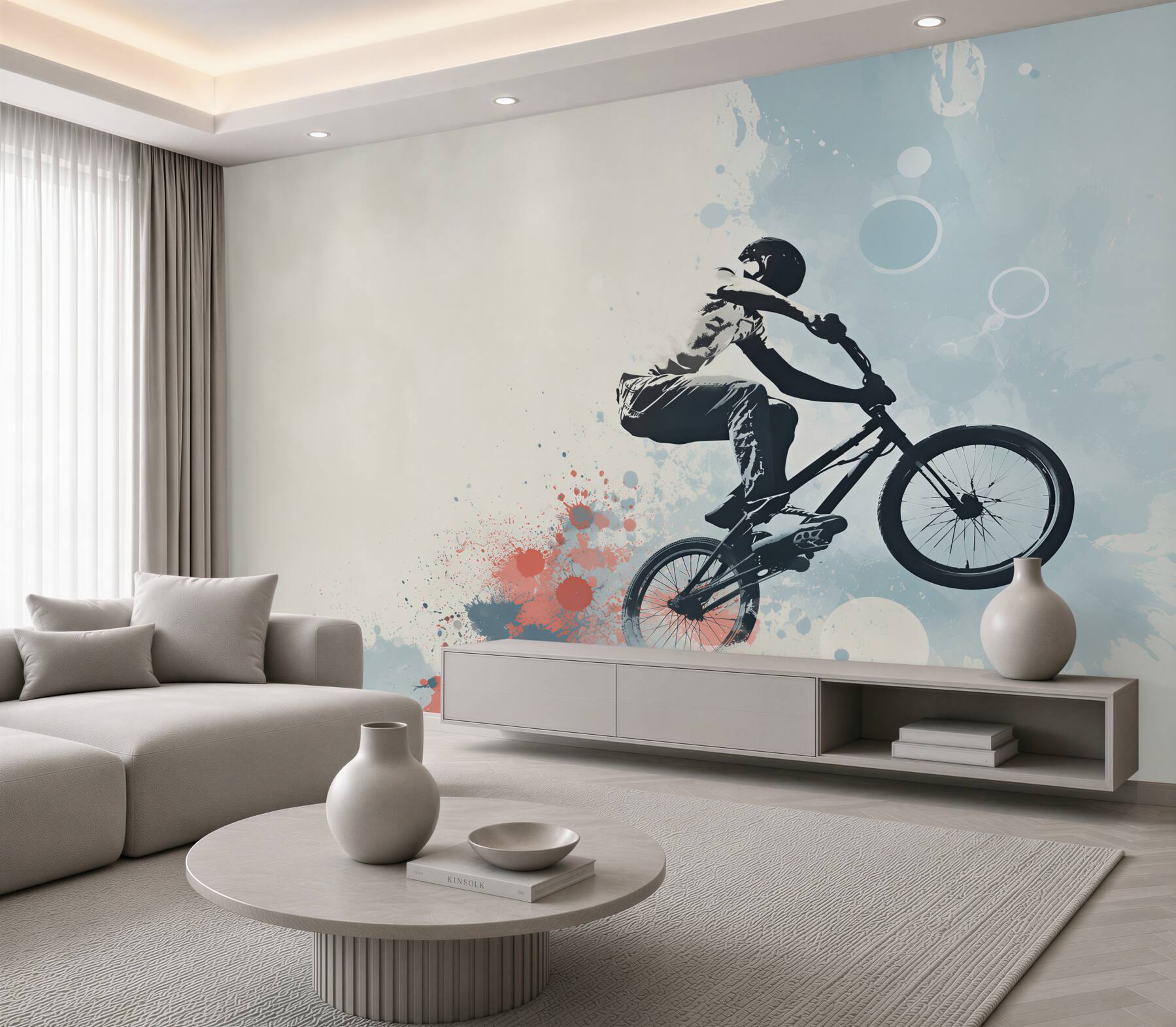 Fototapeta skok rowerzysty bmx?v23