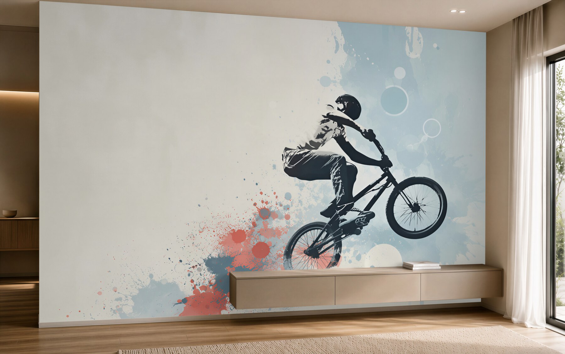 Fototapeta skok rowerzysty bmx?v23