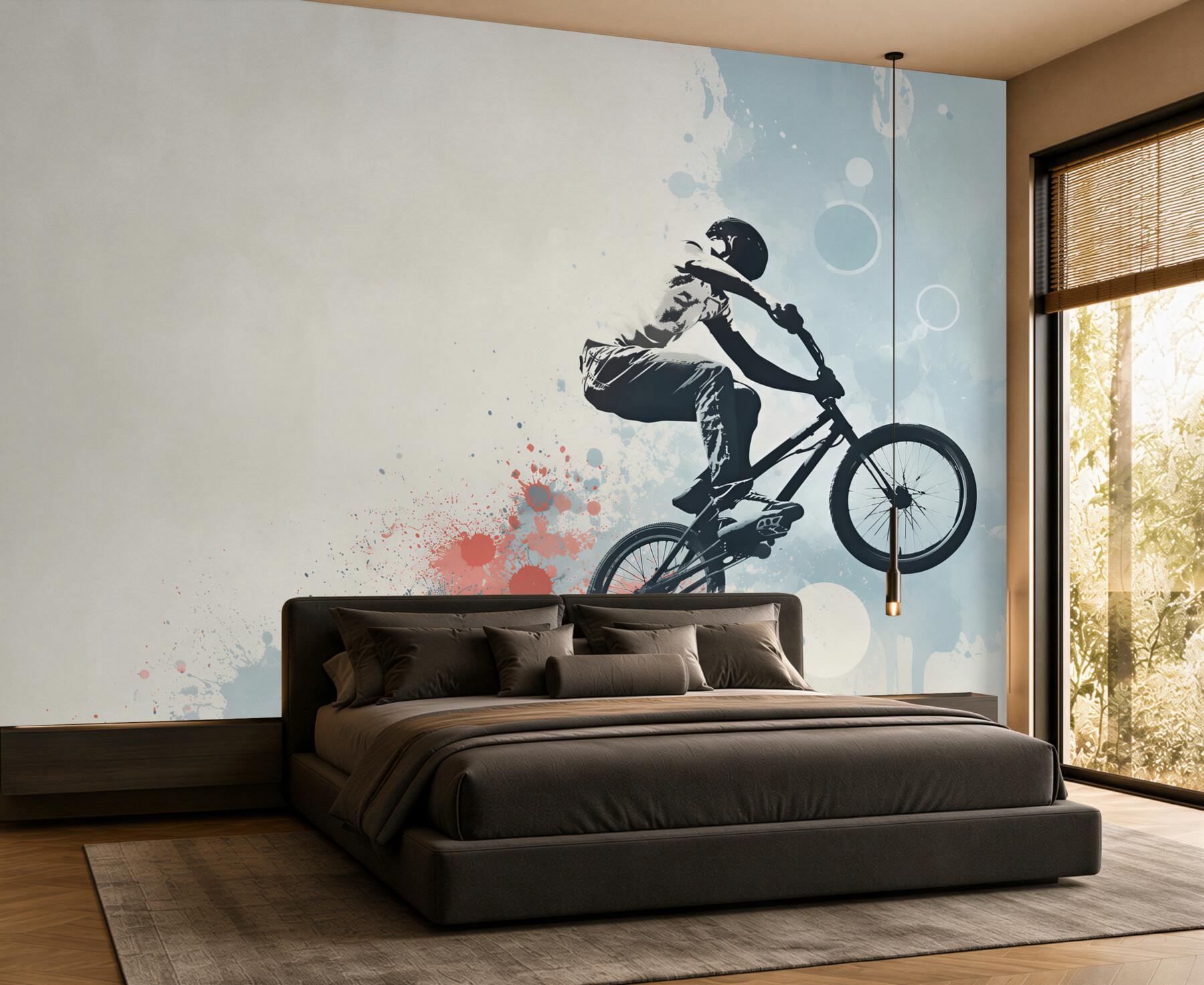 Fototapeta skok rowerzysty bmx?v23