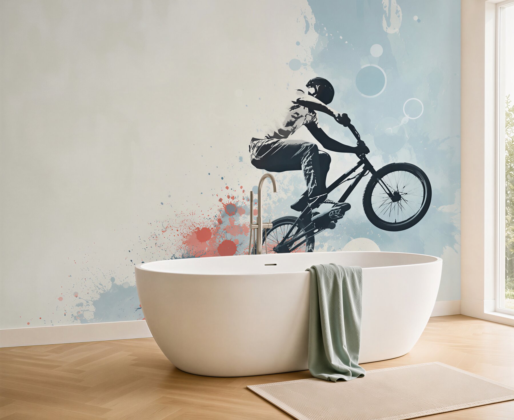 Fototapeta skok rowerzysty bmx?v23