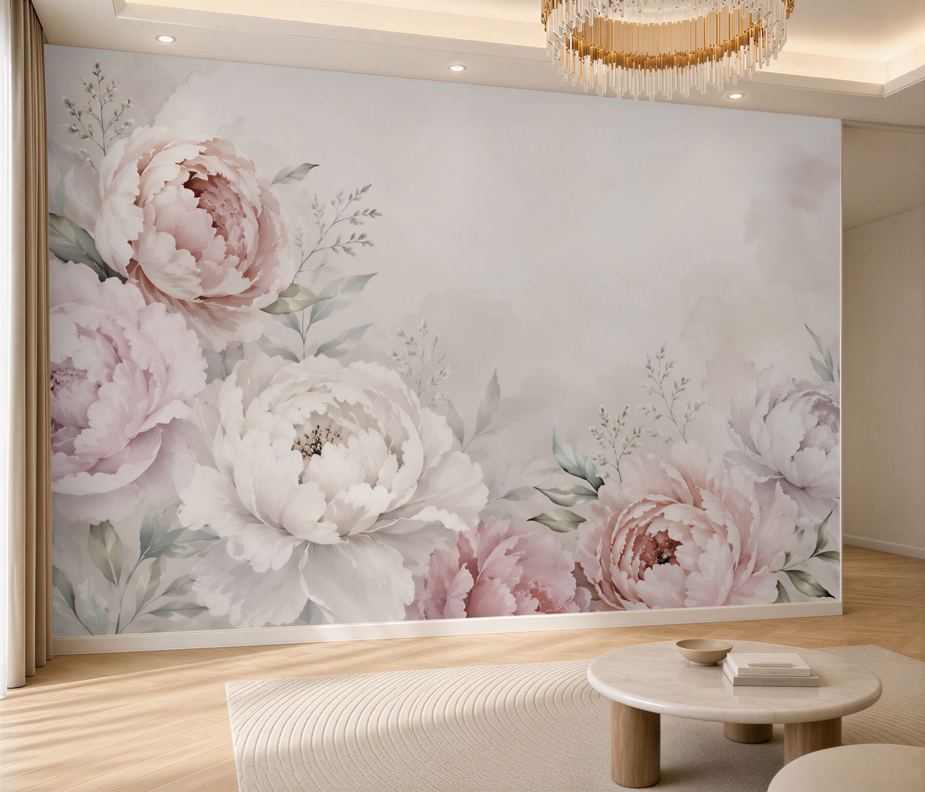Fototapeta duże piwonie w pastelowych kolorach?v23