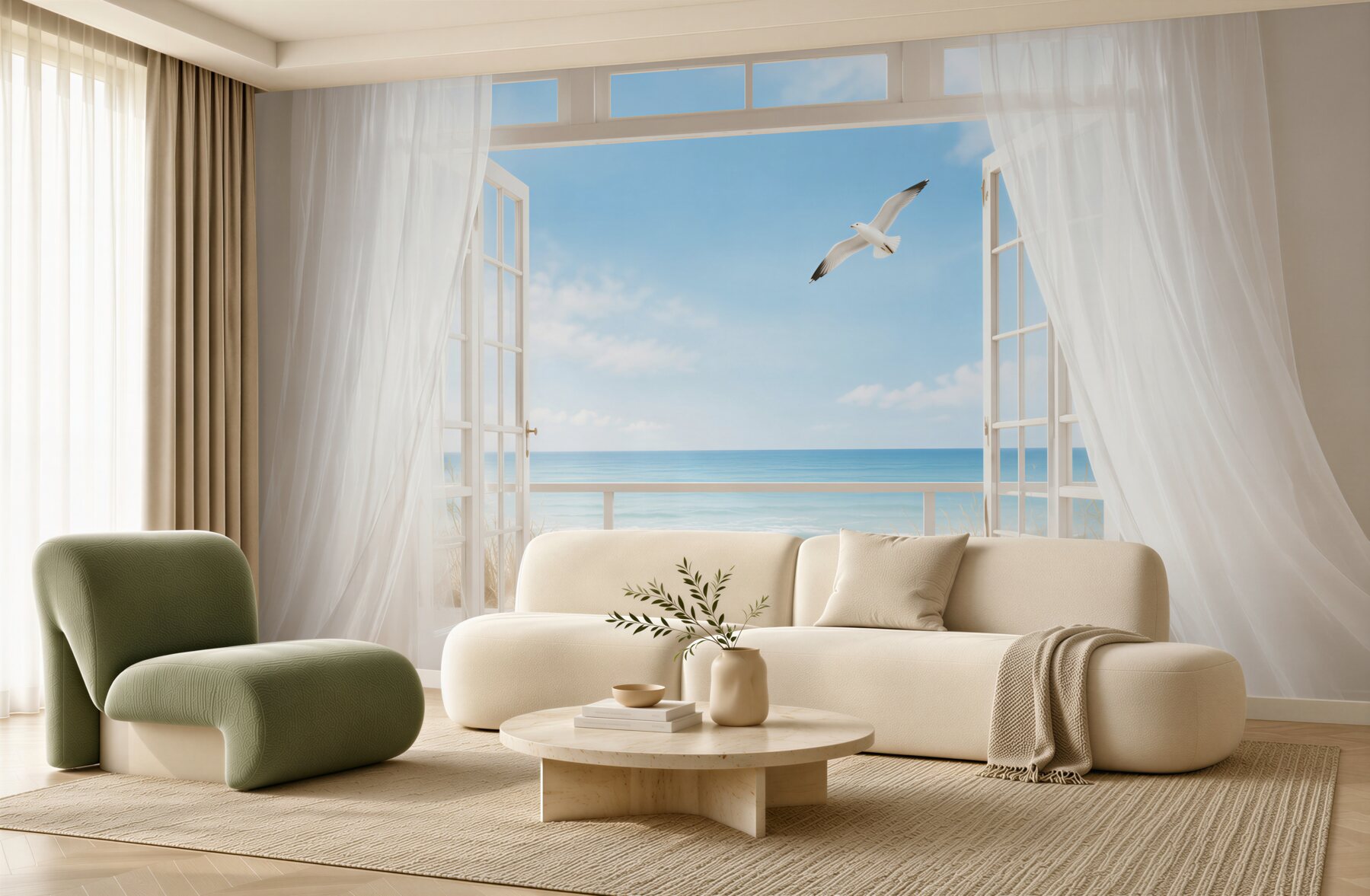 Fototapeta śnieżnobiały dostęp do piaszczystej plaży?v23