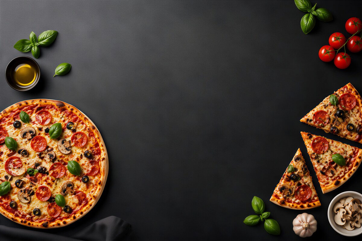Fototapeta Pizza i inne produkty