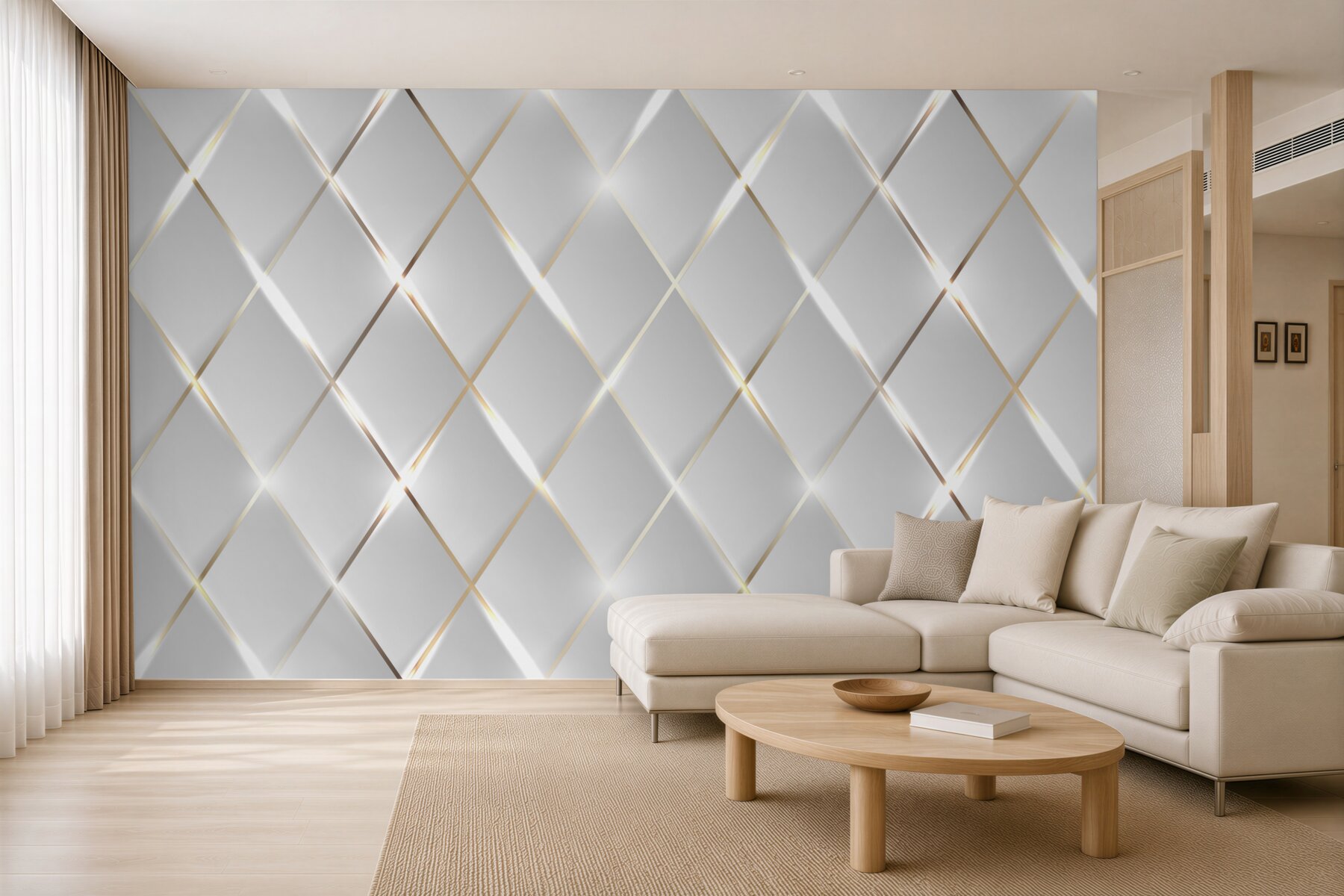 Fototapeta złota i srebrna siatka porcelanowa?v23