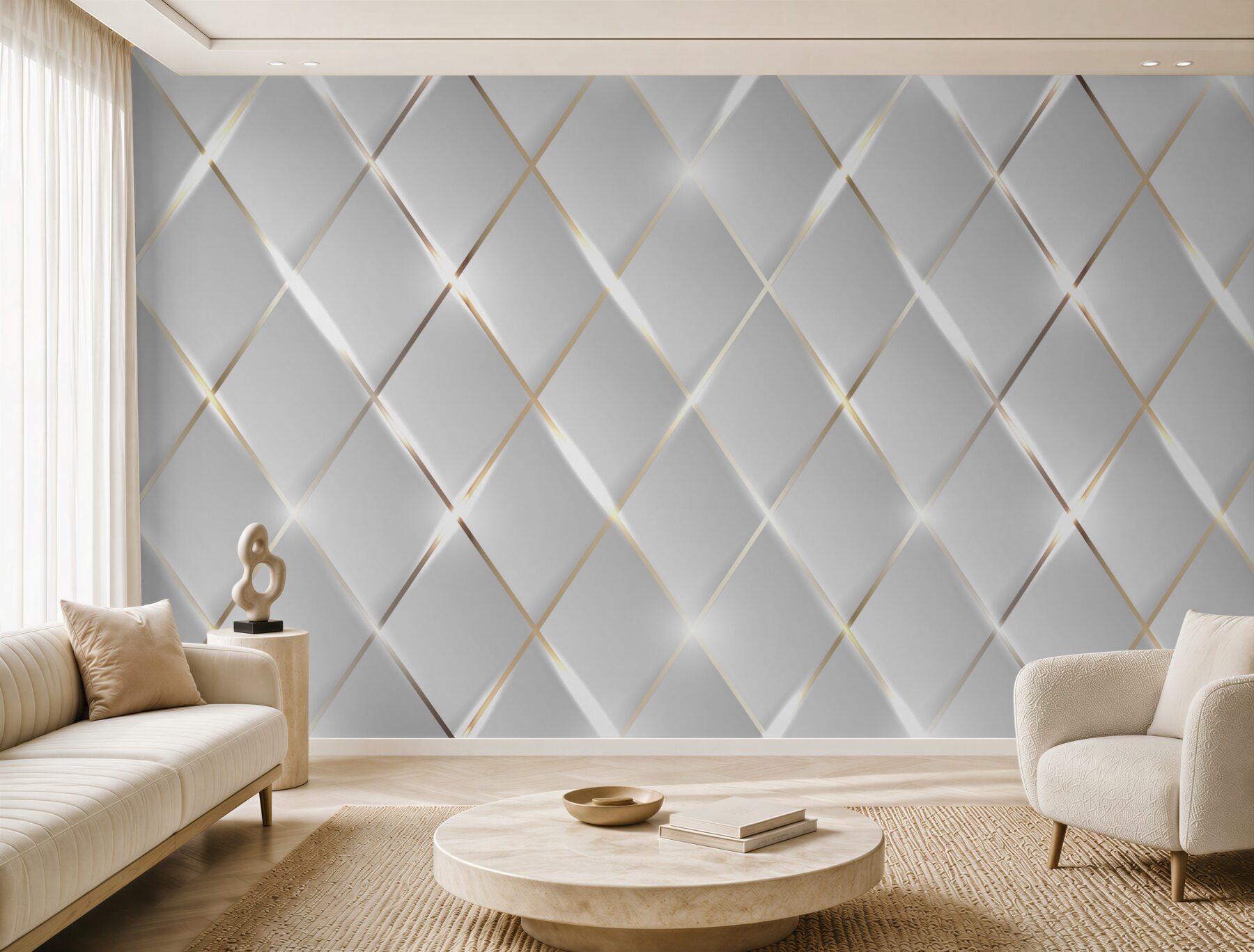 Fototapeta złota i srebrna siatka porcelanowa?v23