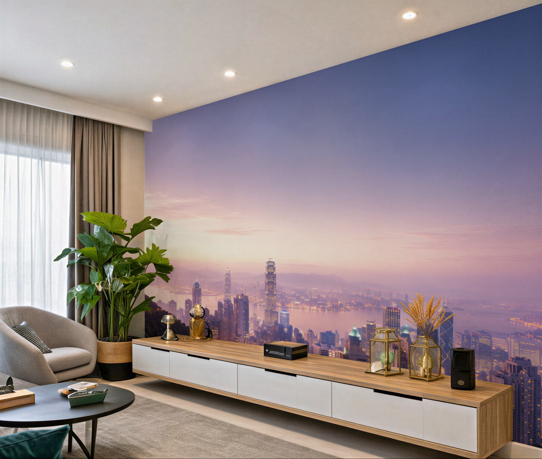 Fototapeta piękny widok na Hongkong nocą?v23