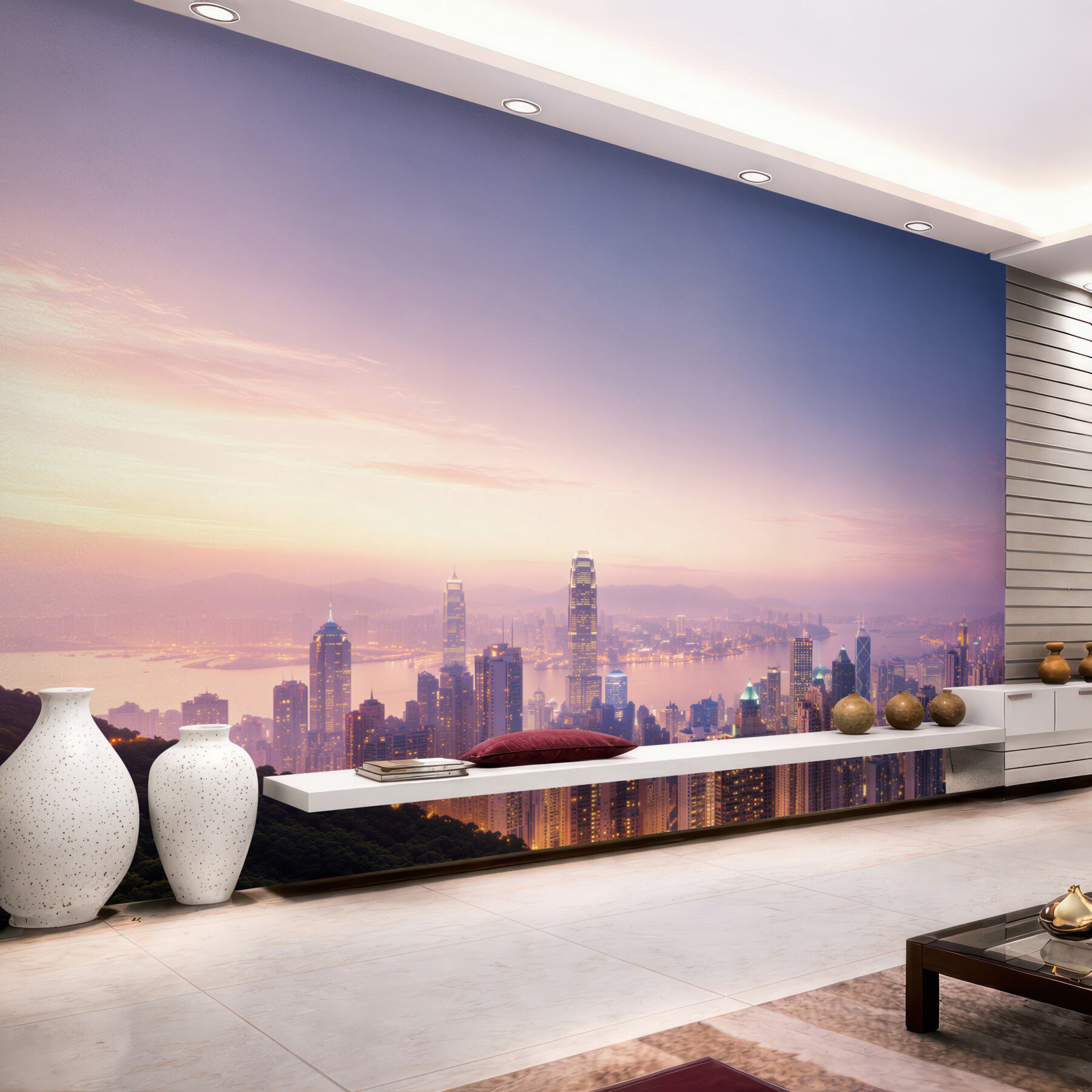 Fototapeta piękny widok na Hongkong nocą?v23