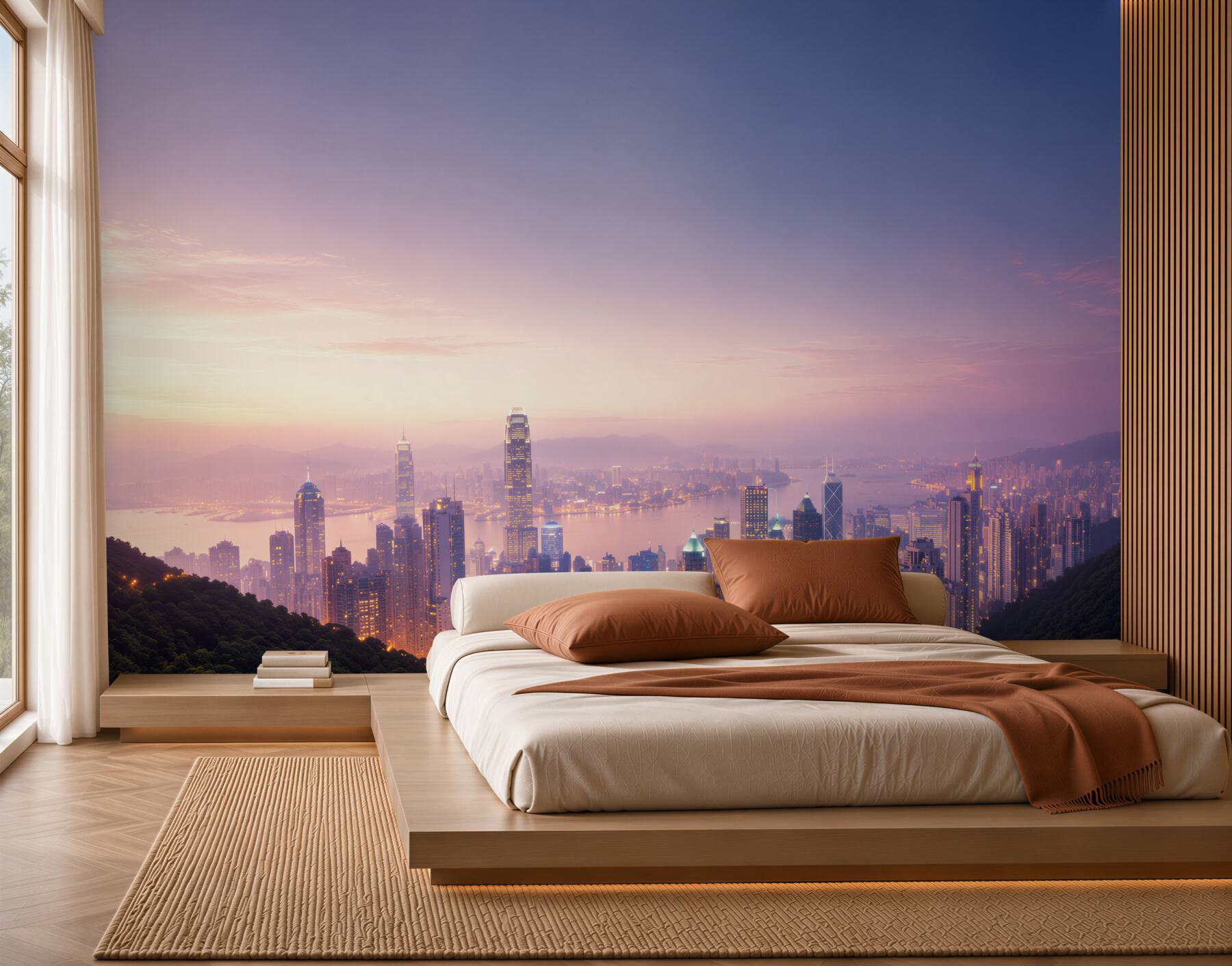 Fototapeta piękny widok na Hongkong nocą?v23
