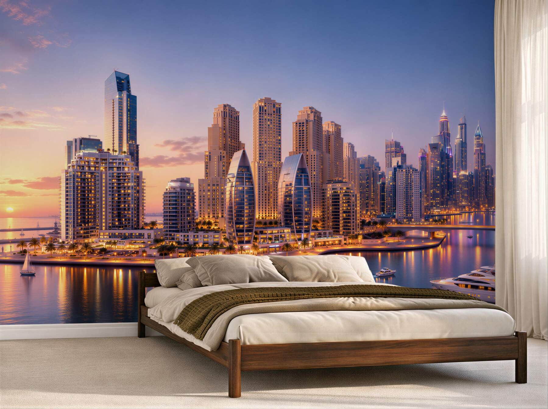 Fototapeta zmierzch nad Dubajem
