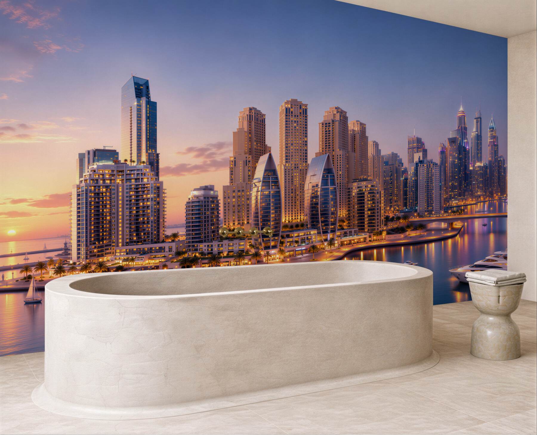 Fototapeta zmierzch nad Dubajem?v23