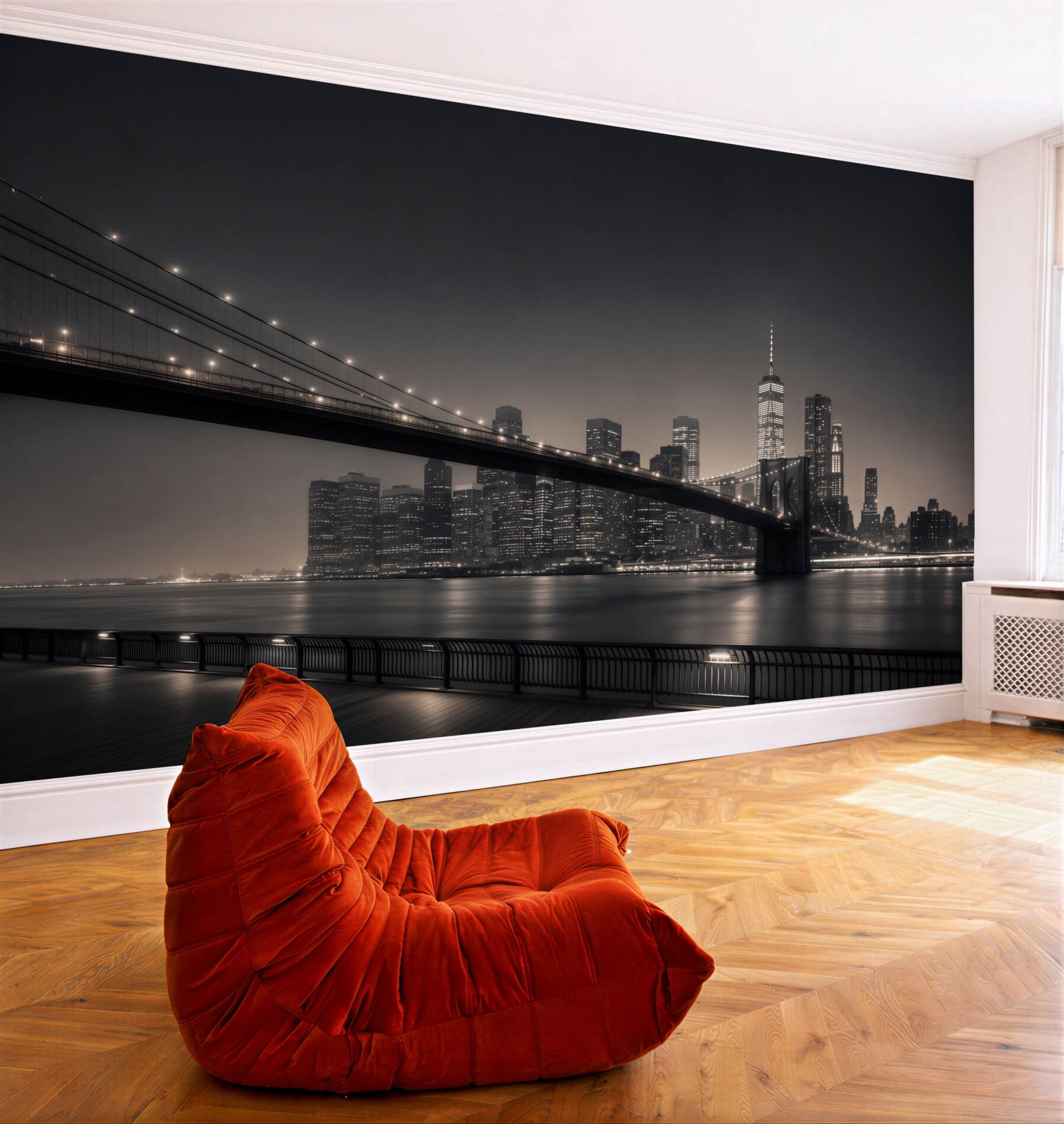 Fototapeta Manhattan i Most Brookliński w czerni i bieli?v23