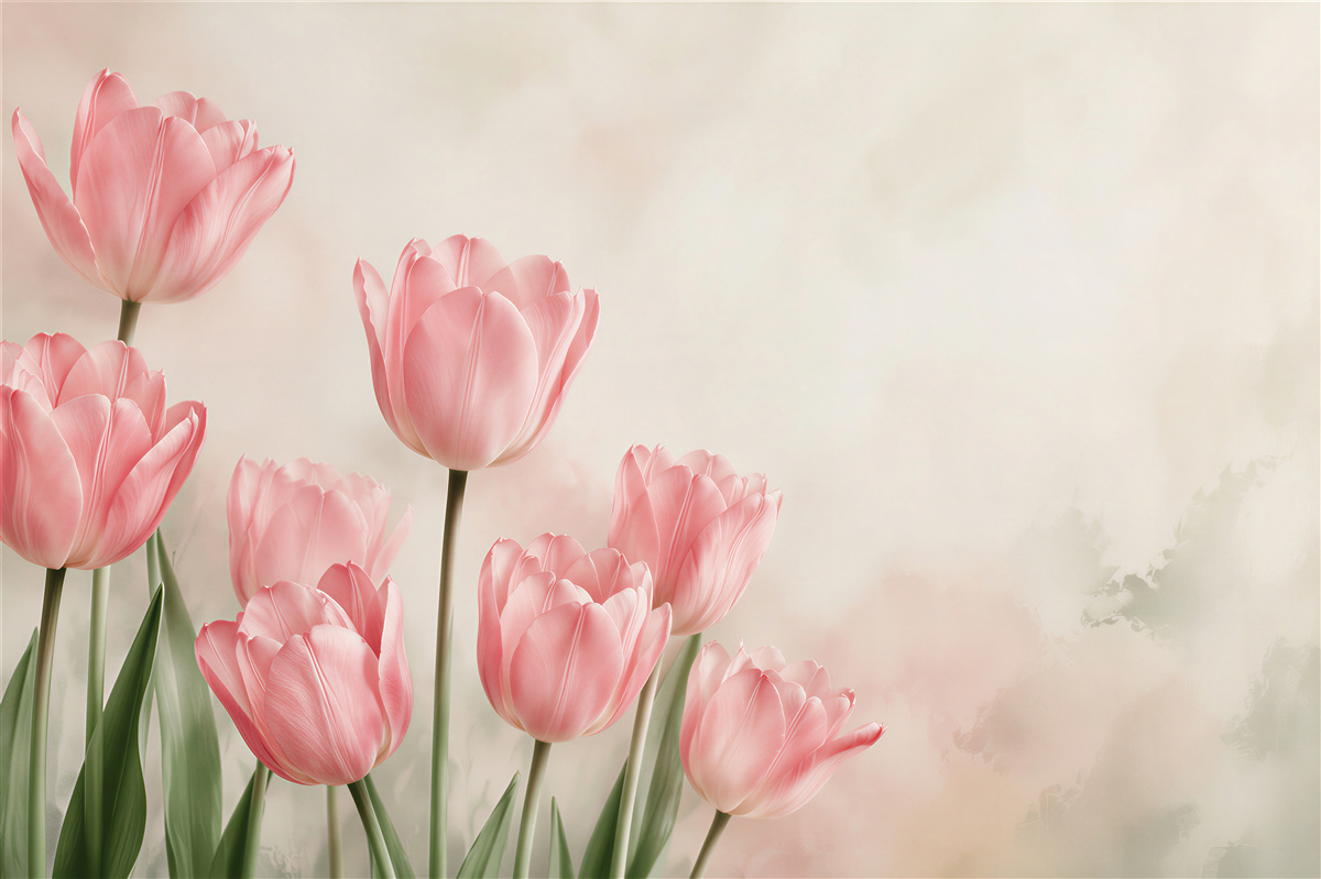Fototapeta delikatne różowe tulipany