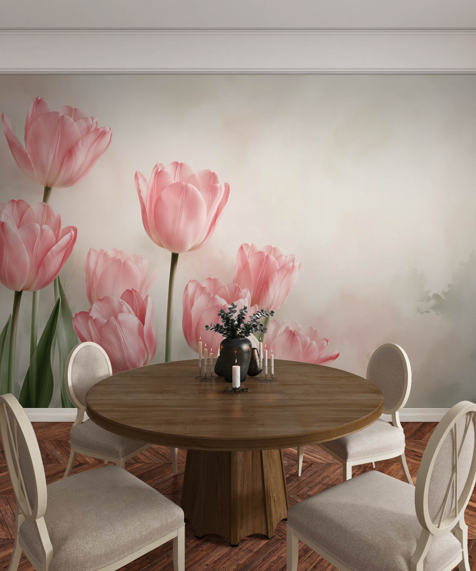 Fototapeta delikatne różowe tulipany?v23