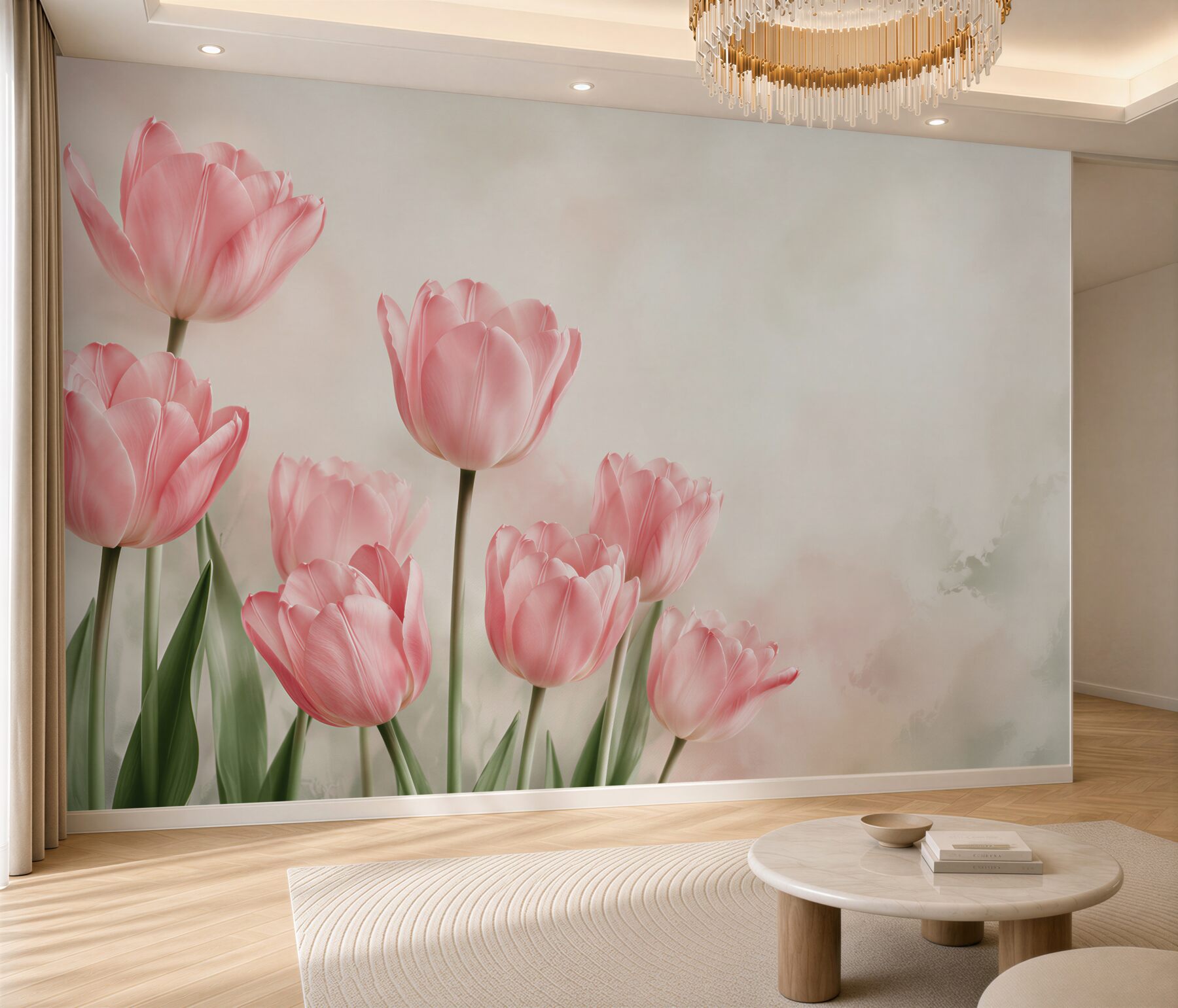 Fototapeta delikatne różowe tulipany