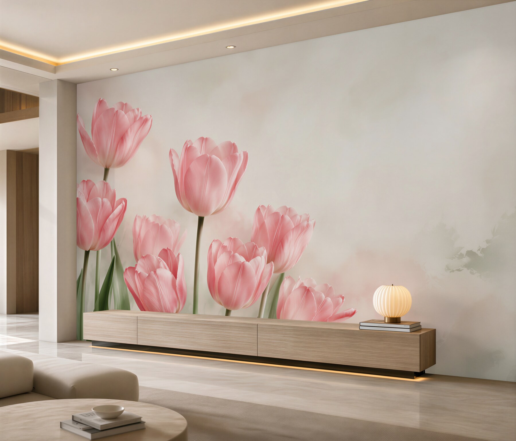 Fototapeta delikatne różowe tulipany?v23