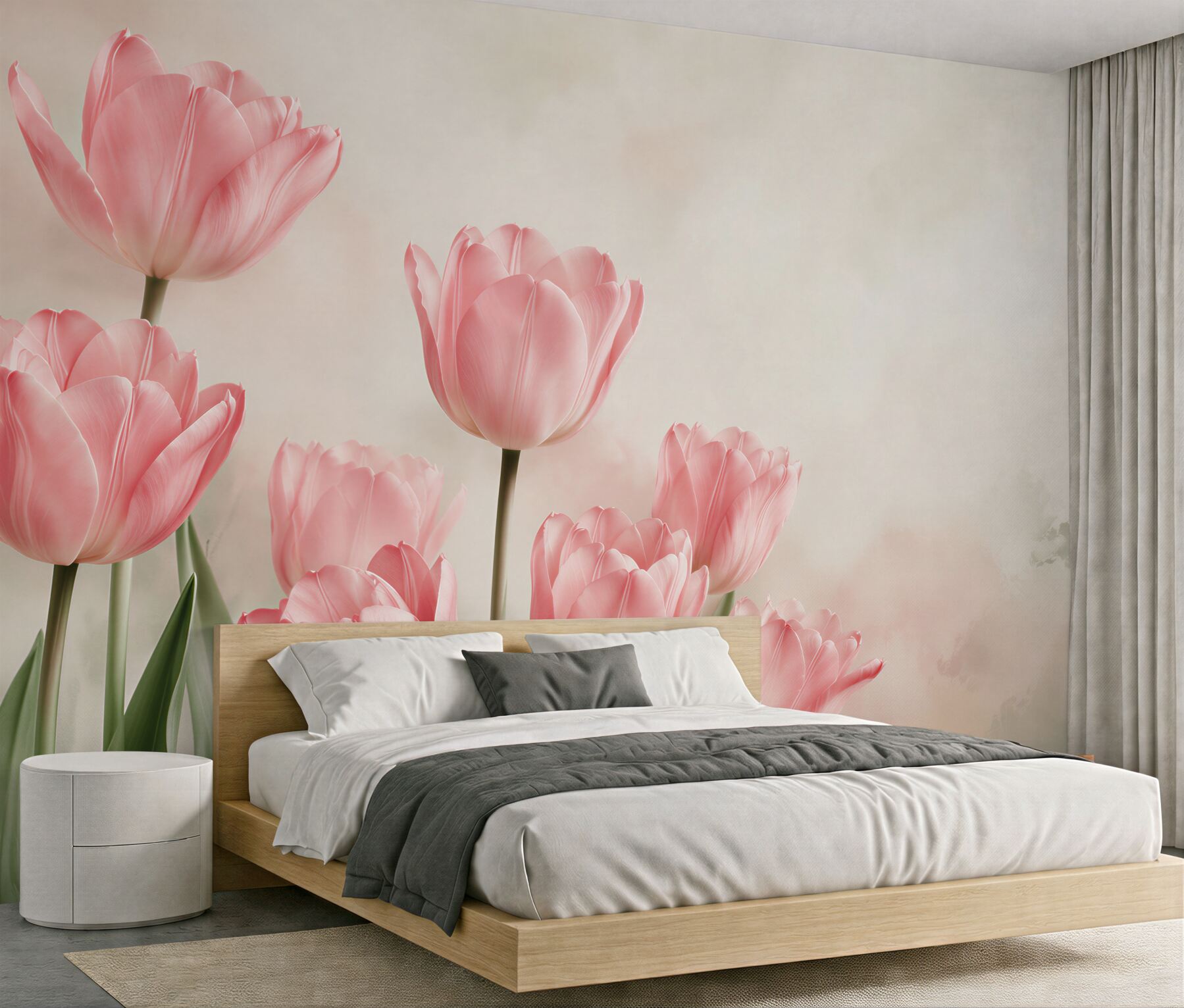 Fototapeta delikatne różowe tulipany?v23