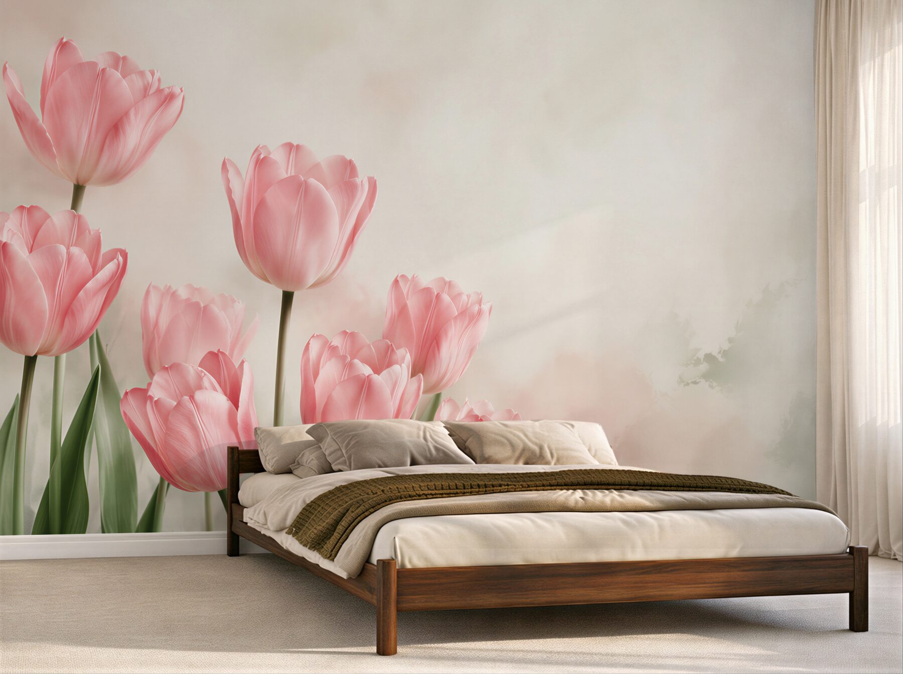 Fototapeta delikatne różowe tulipany?v23