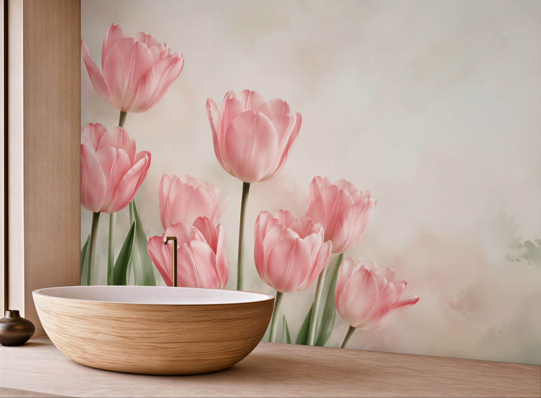 Fototapeta delikatne różowe tulipany?v23