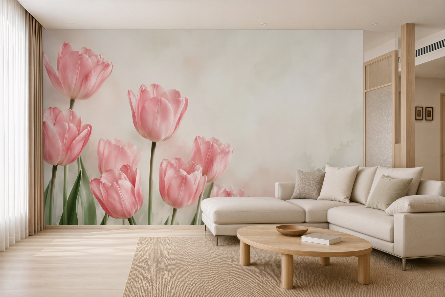 Fototapeta delikatne różowe tulipany?v23