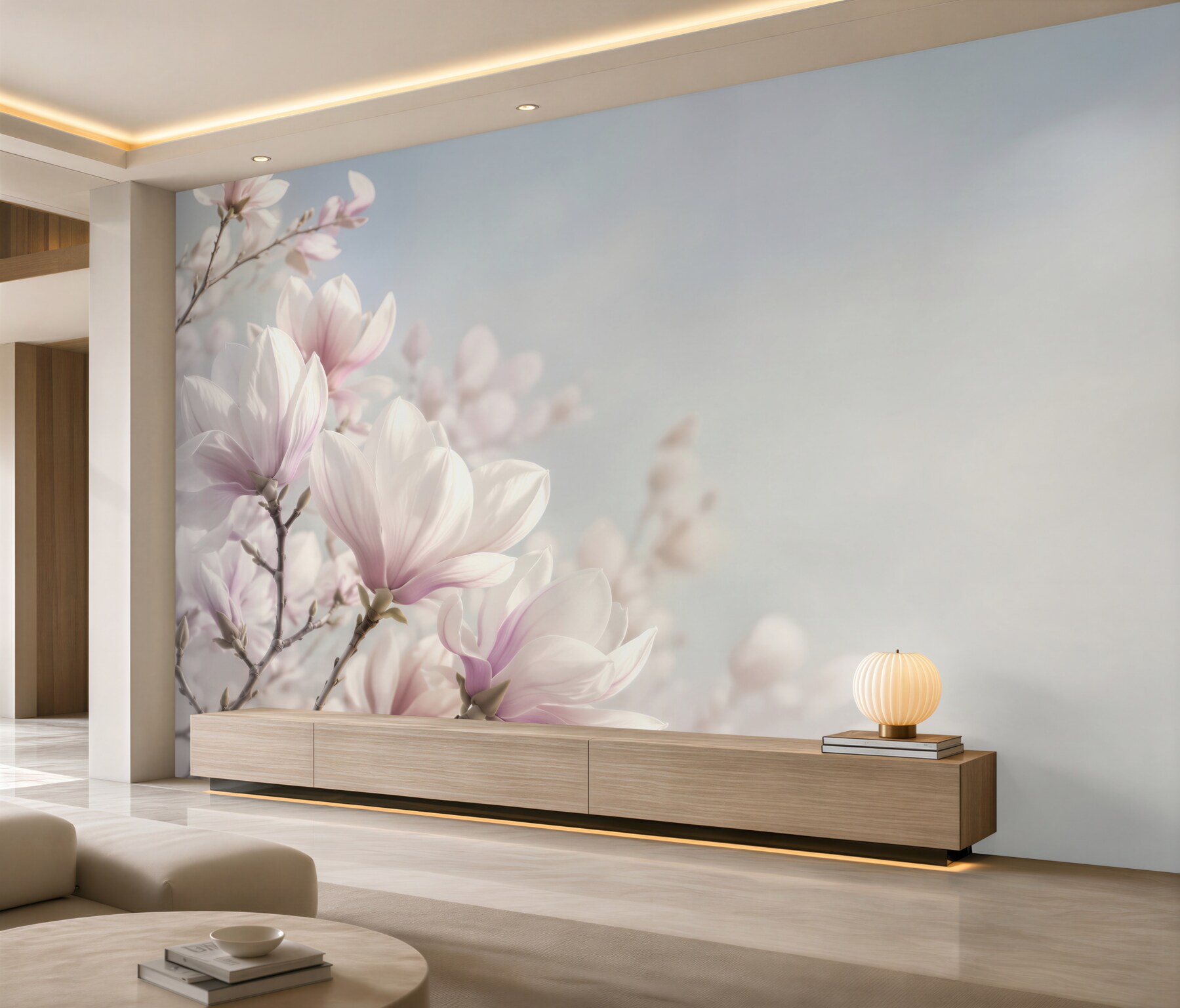 Fototapeta kwitnące drzewo magnolii?v23