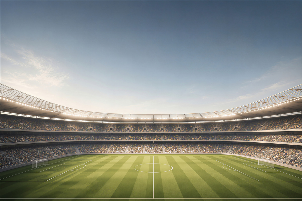 Fototapeta Arena piłkarska z widzami