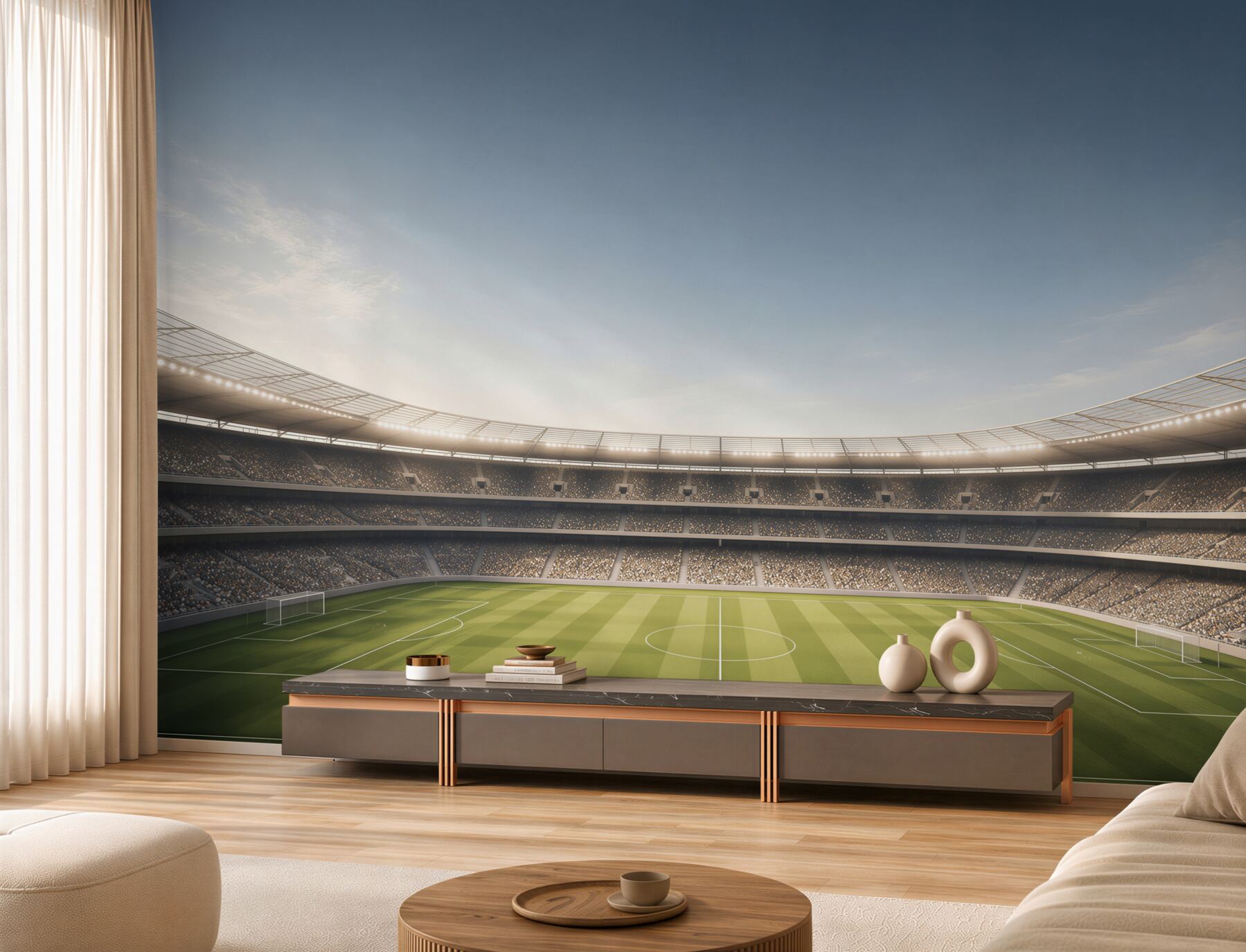 Fototapeta Arena piłkarska z widzami?v23