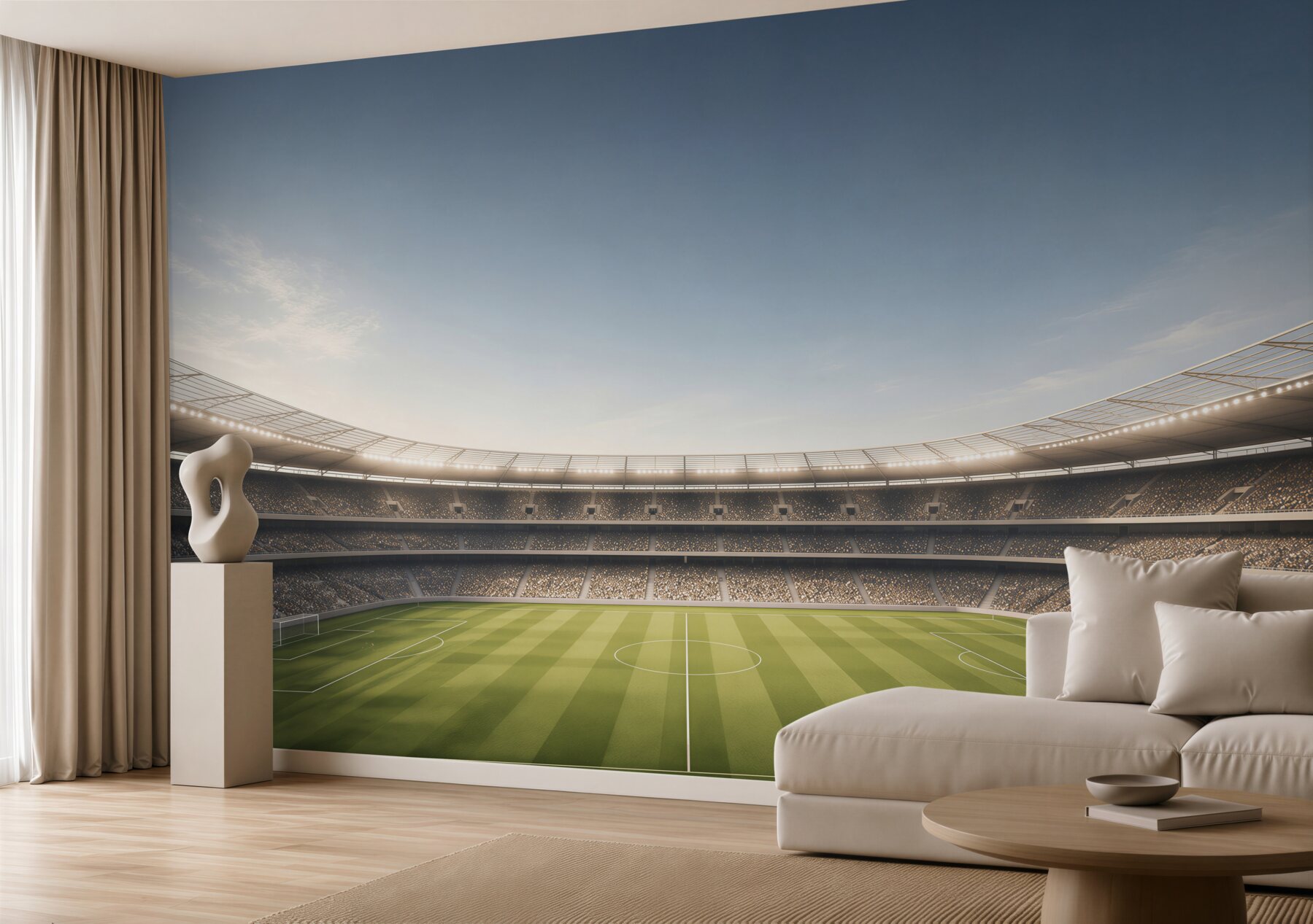 Fototapeta Arena piłkarska z widzami
