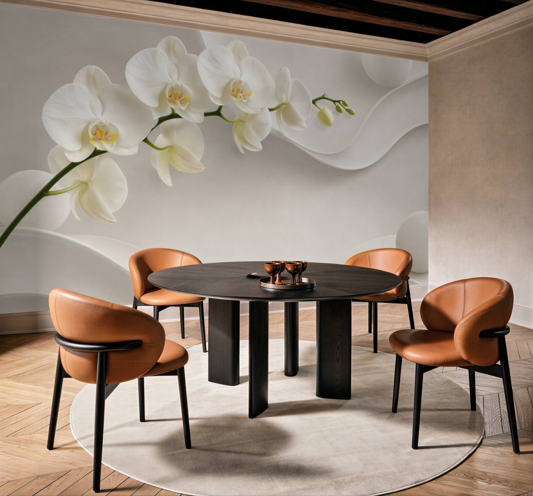 Fototapeta Rama z białej orchidei?v23