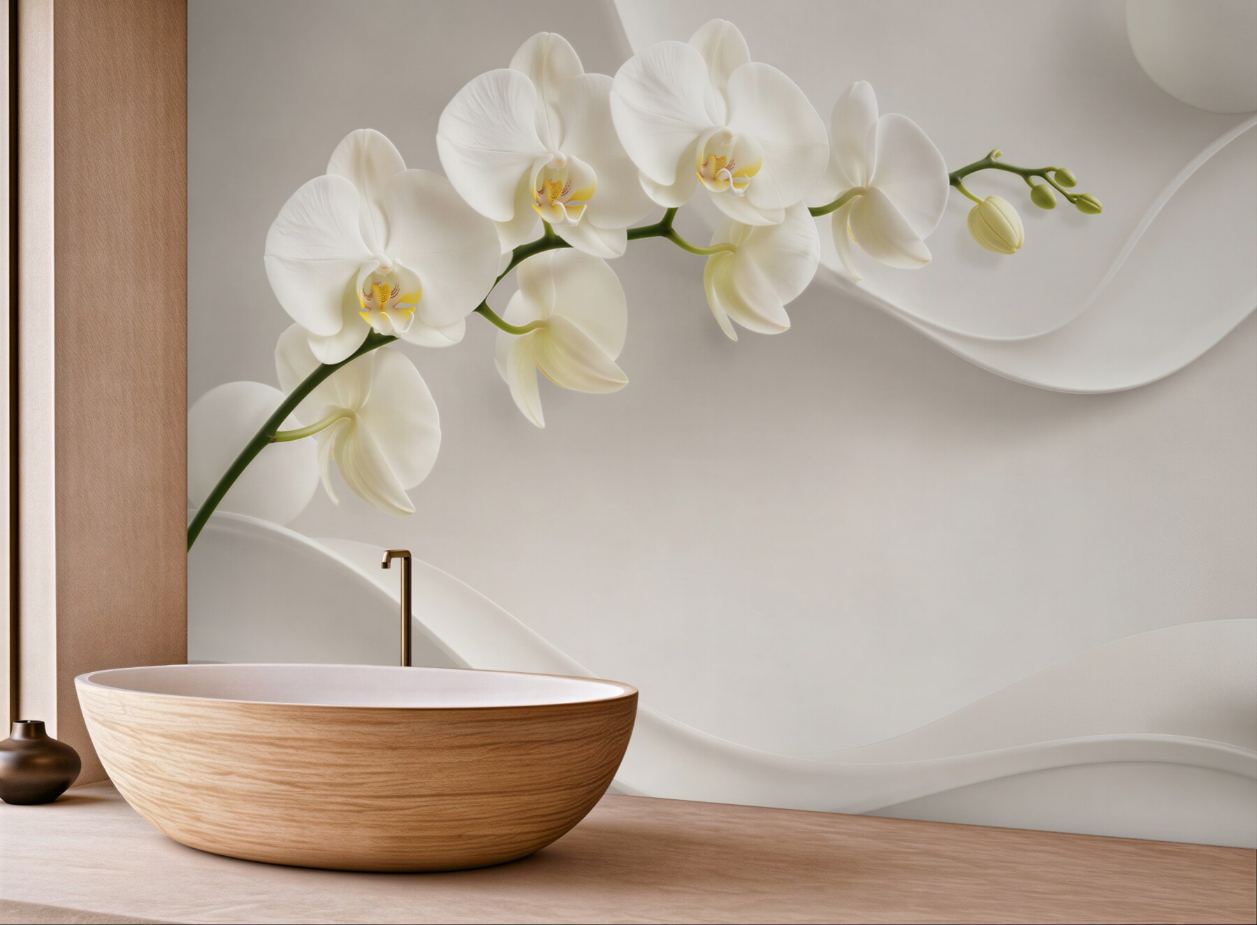 Fototapeta Rama z białej orchidei?v23