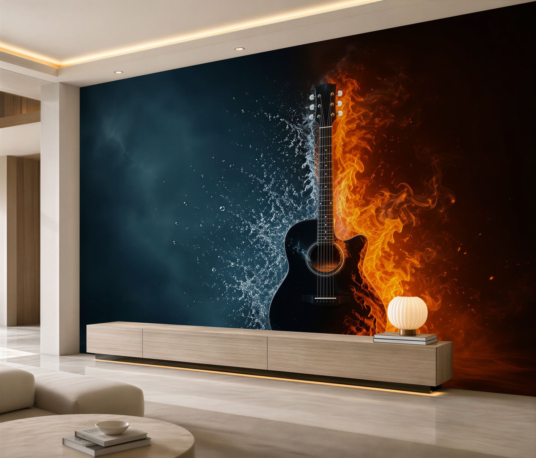 Fototapeta gitara w wodzie i w ogniu?v23